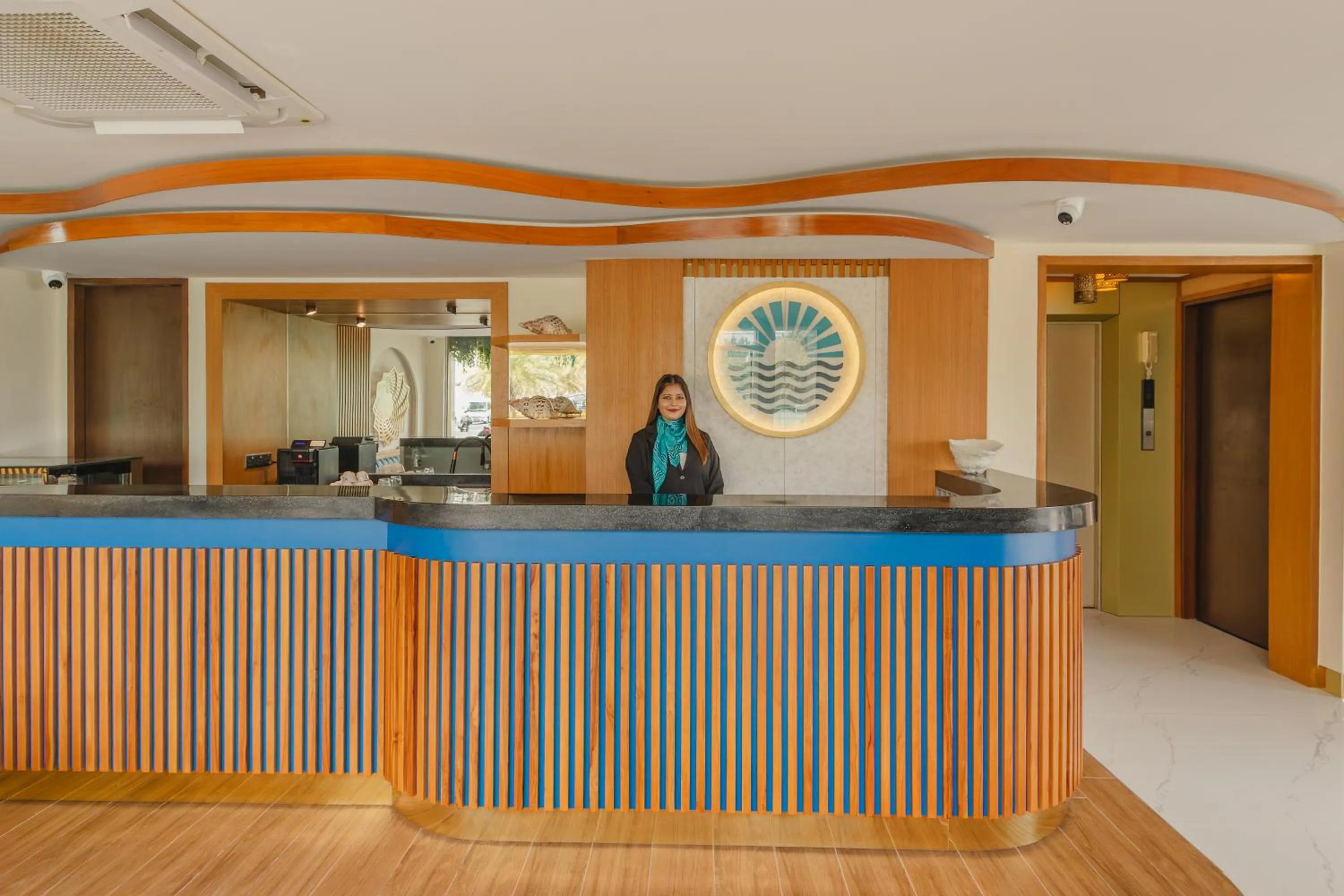 Lobby or reception in UMET Seaview Hotel with Free Airport Pick up and Drop T&C Apply