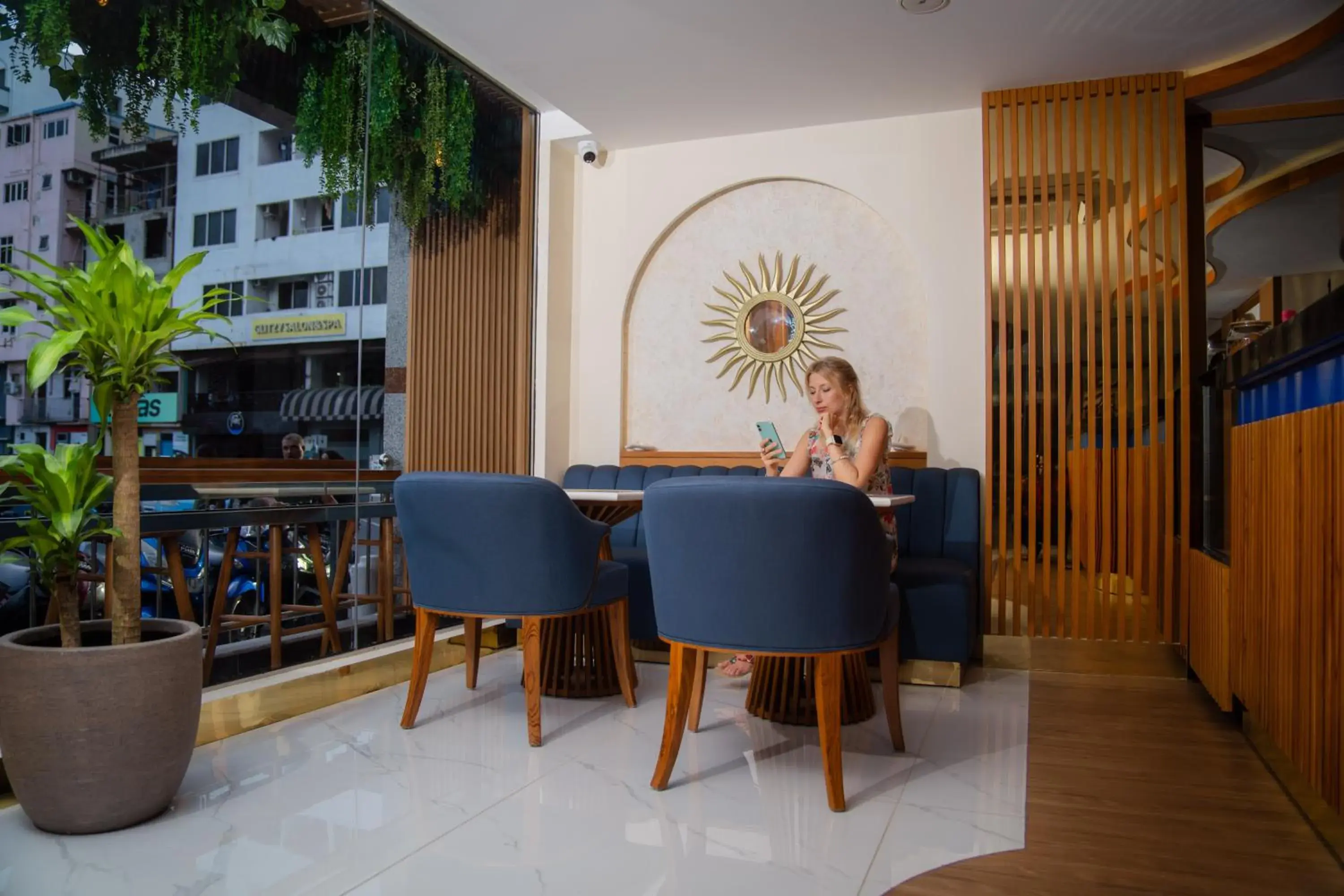 Lounge or bar in UMET Seaview Hotel with Free Airport Pick up and Drop T&C Apply Lounge or bar in UMET Seaview Hotel with Free Airport Pick up and Drop T&C Apply