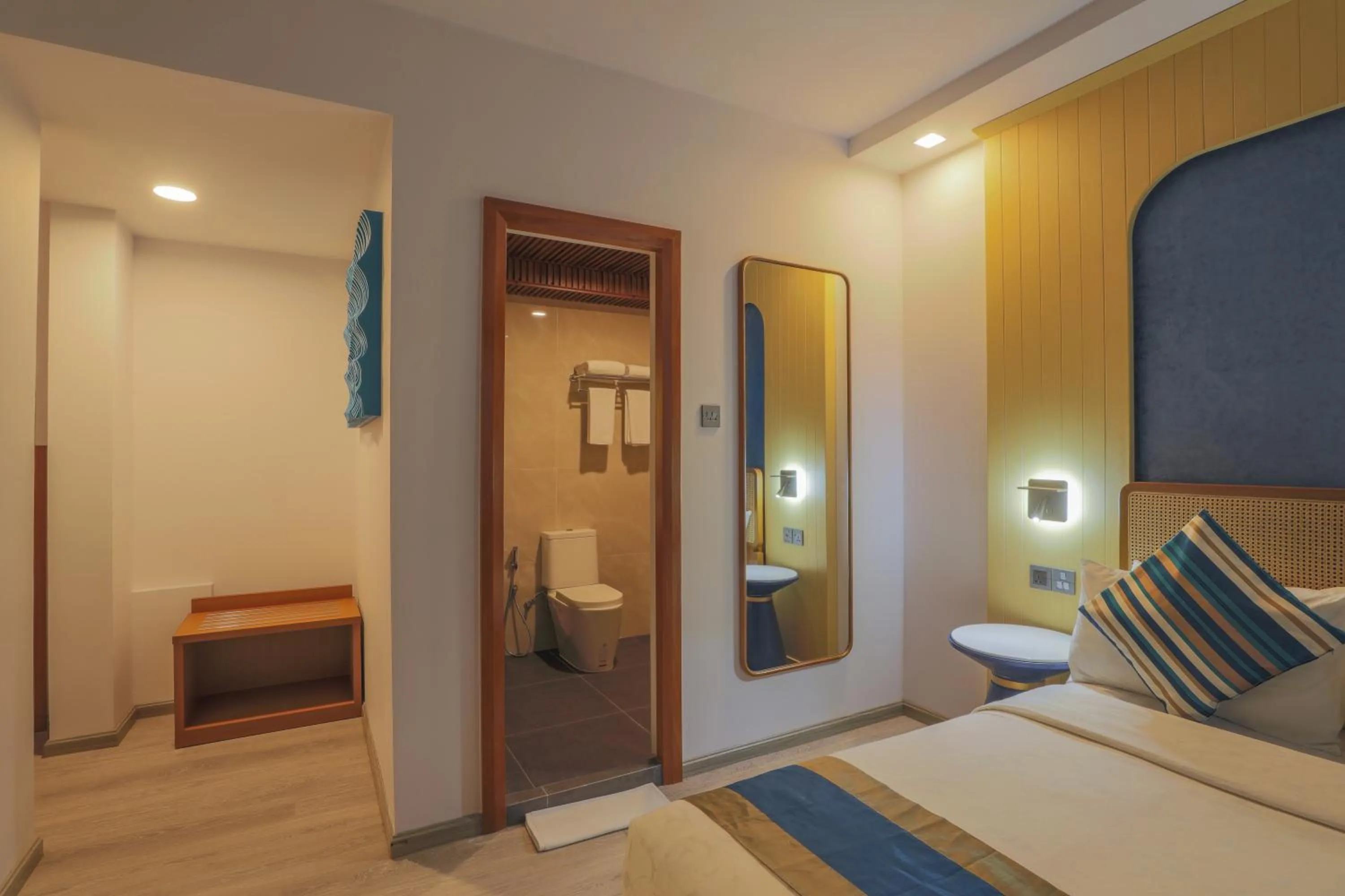 Bedroom, Bed in UMET Seaview Hotel with Free Airport Pick up and Drop T&C Apply