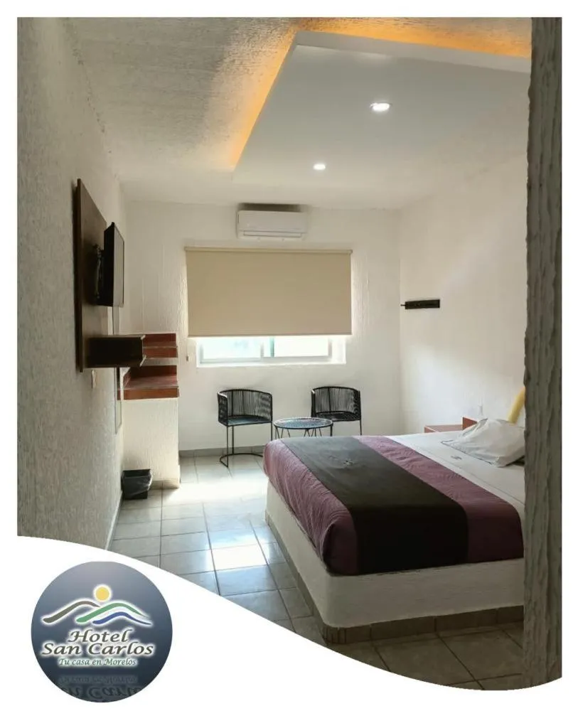 Bed in Hotel San Carlos Yautepec