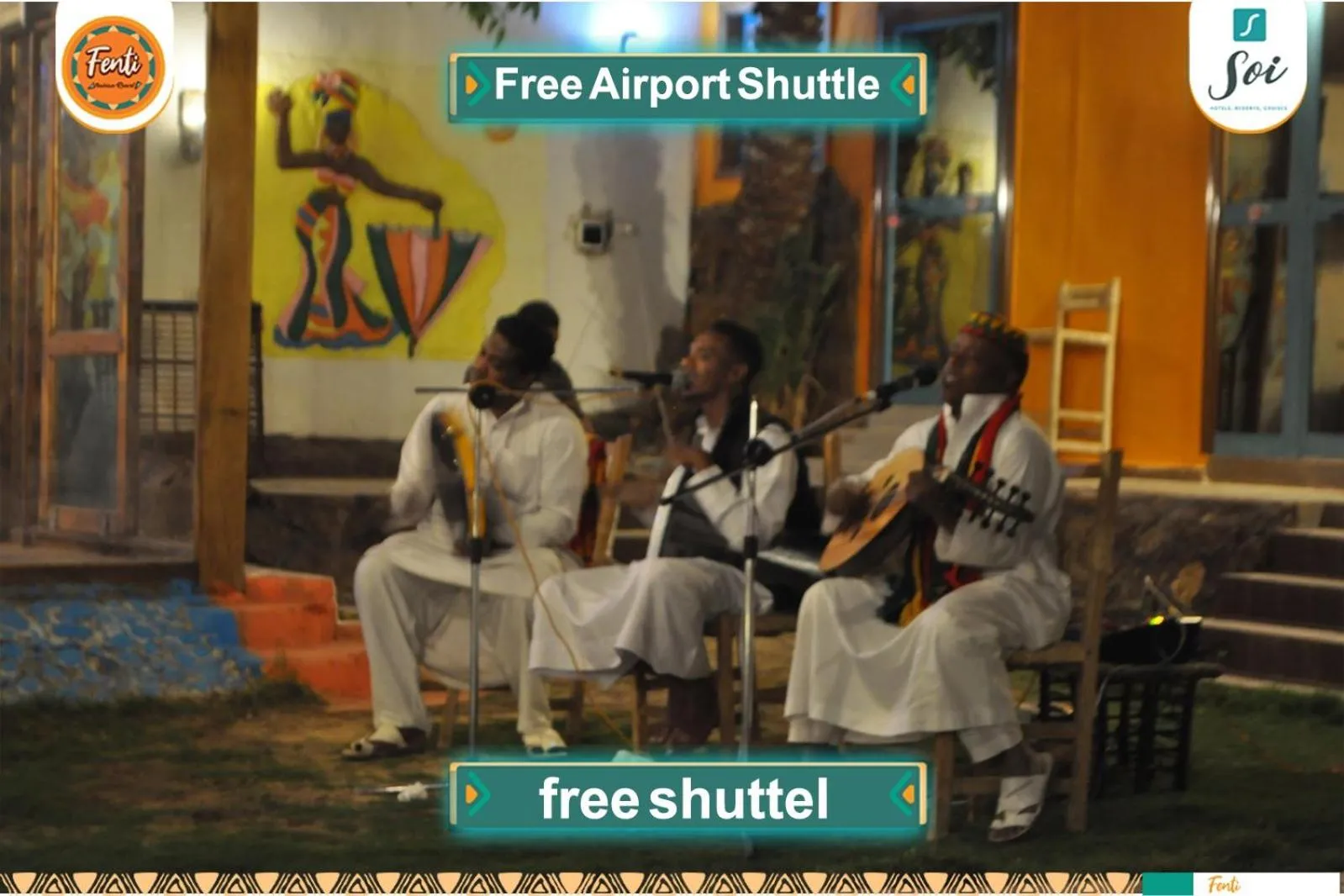 group of guests in Fenti Nubian Resort