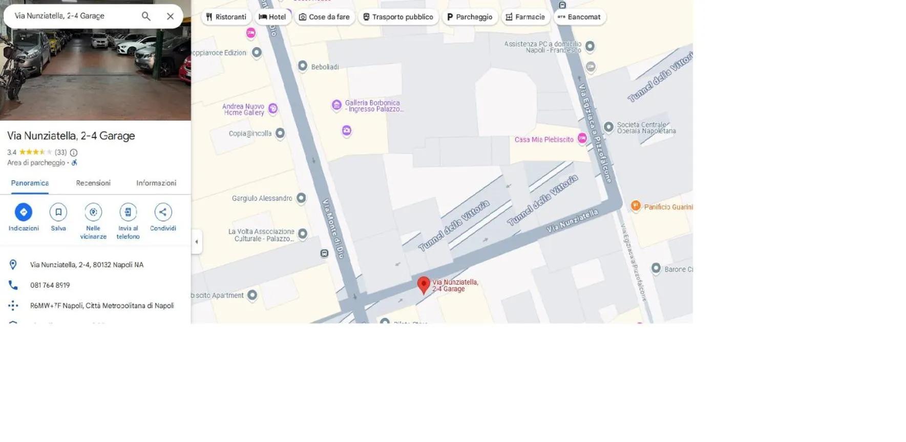 Parking in Chiaja Hotel de Charme