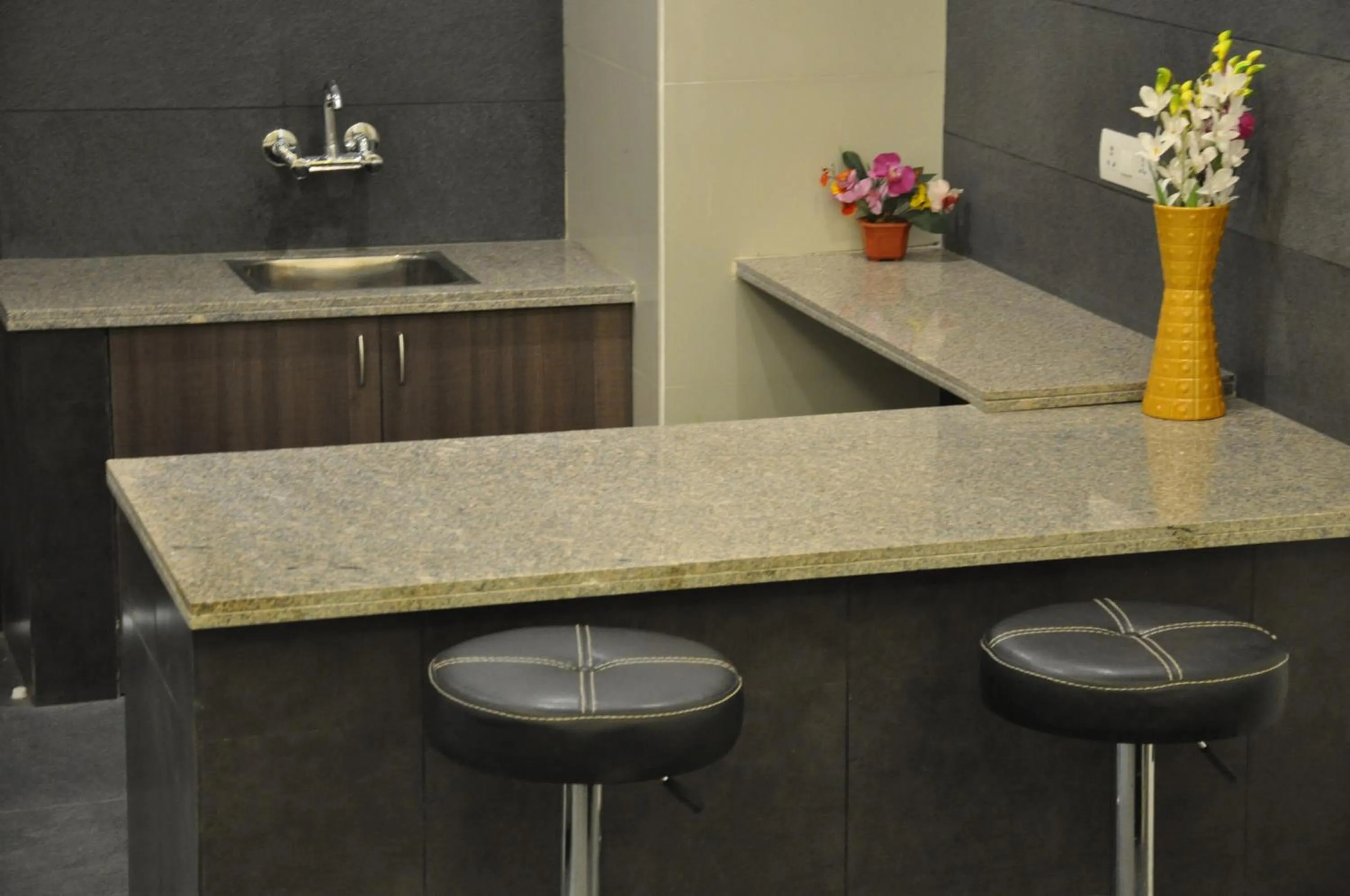 Kitchen or kitchenette in Pride Biznotel Manjusar Vadodara Near Sokhda Lake