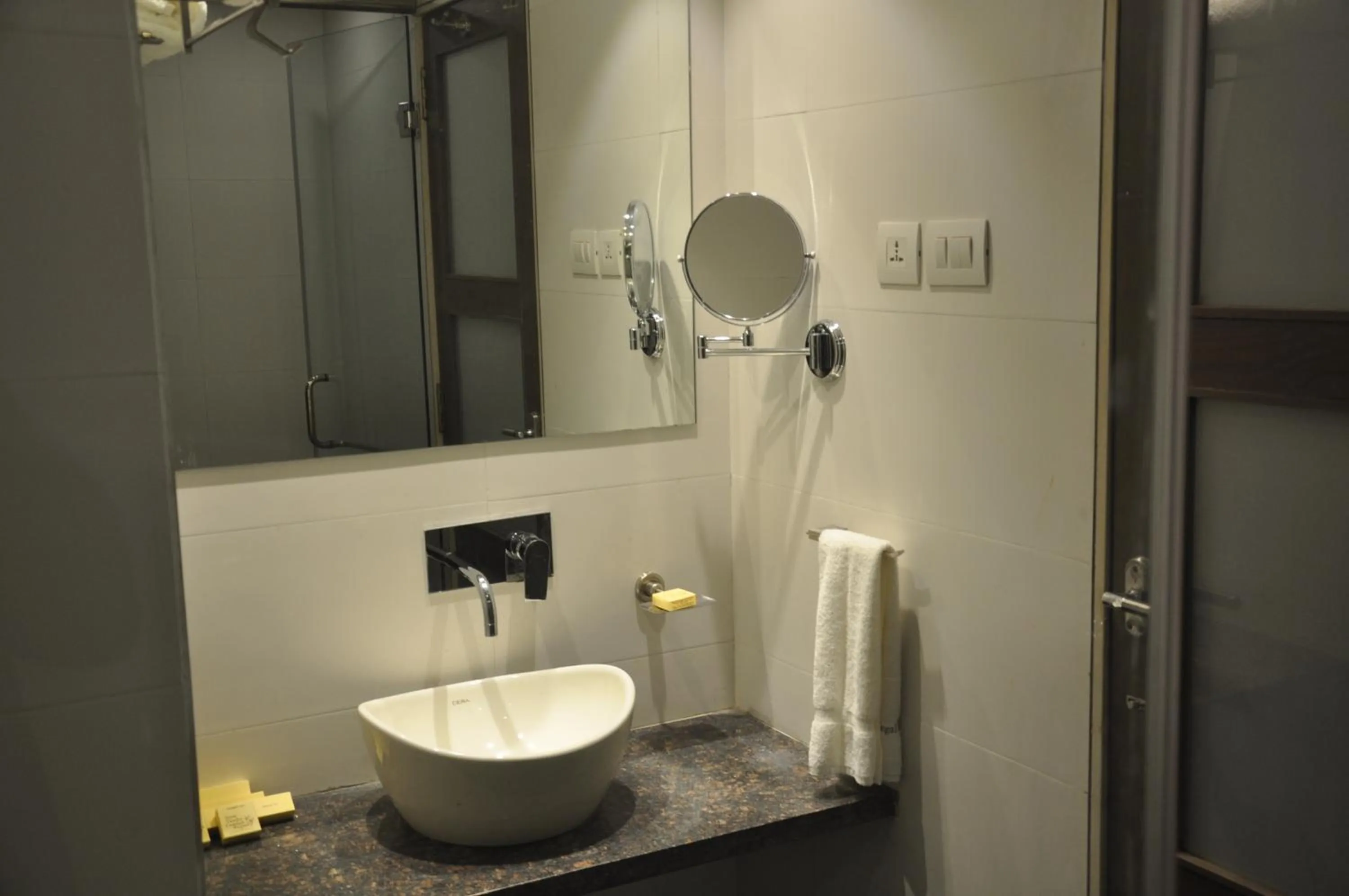 Bathroom in Pride Biznotel Manjusar Vadodara Near Sokhda Lake