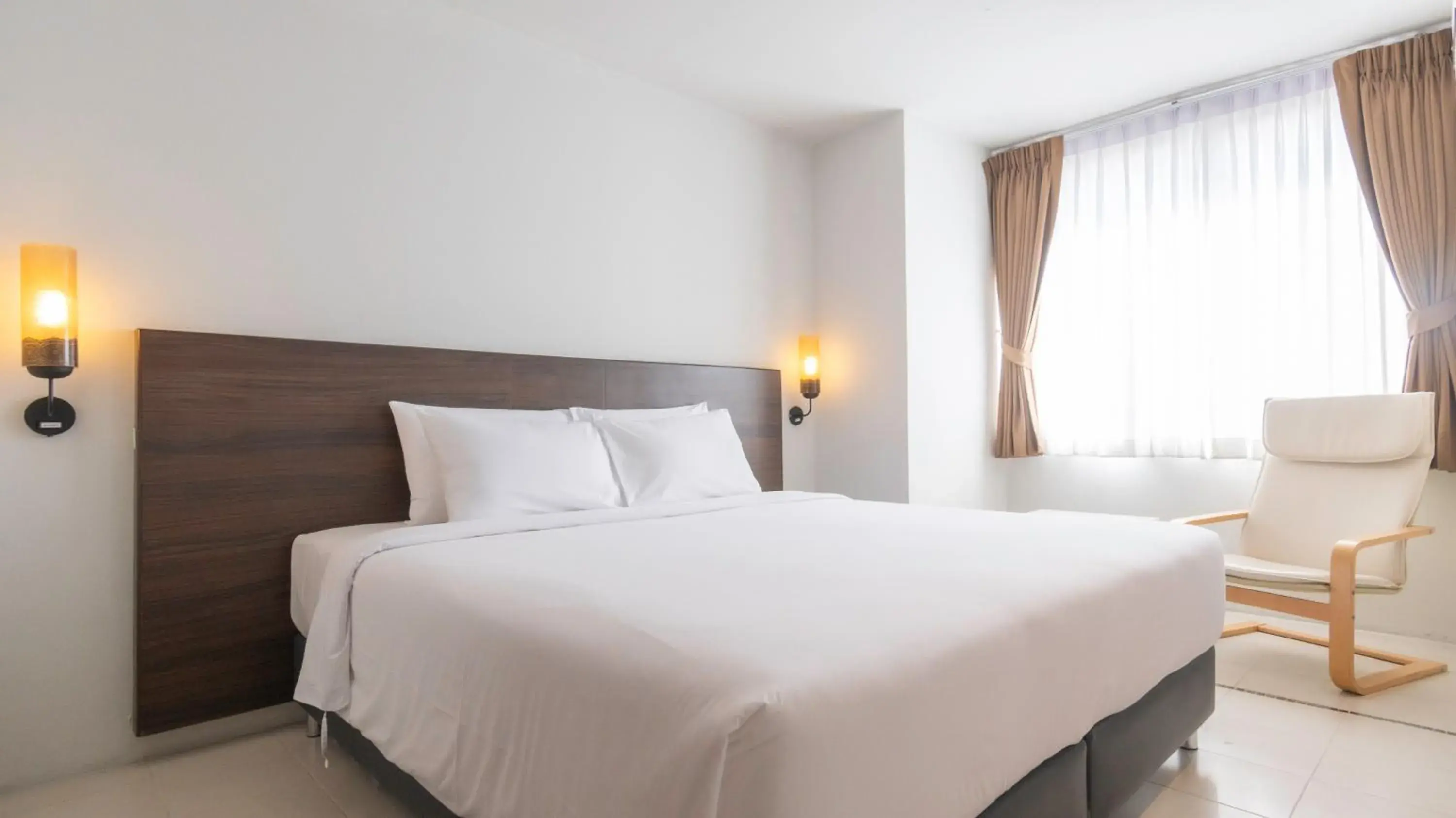 Bed in Pas Cher Hotel de Bangkok Bed in Pas Cher Hotel de Bangkok