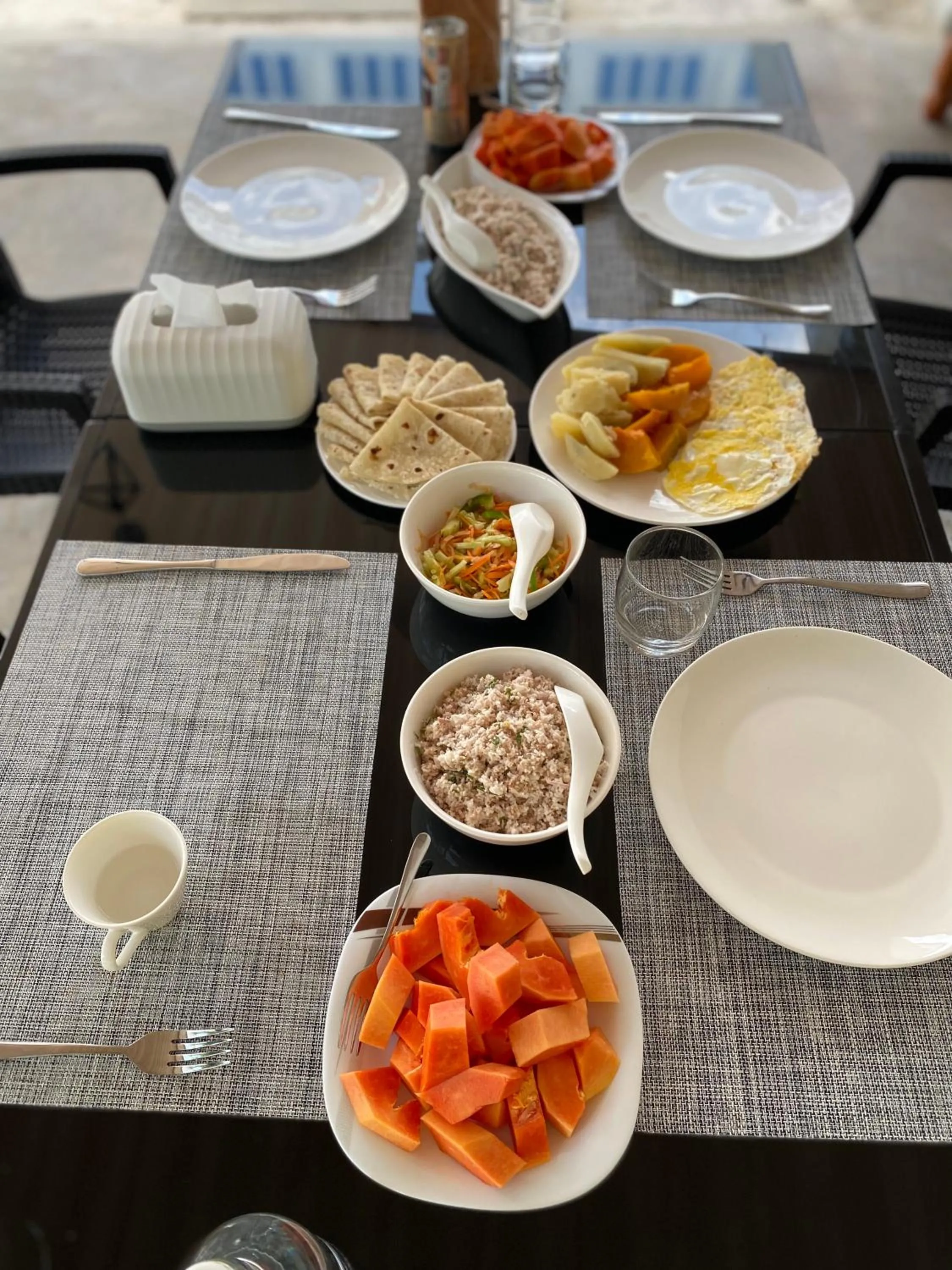 Breakfast in chillax Thoddoo