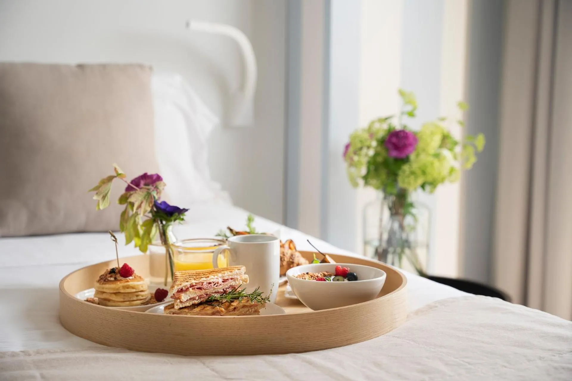 Bed in Hotel Villa Rosa Riviera