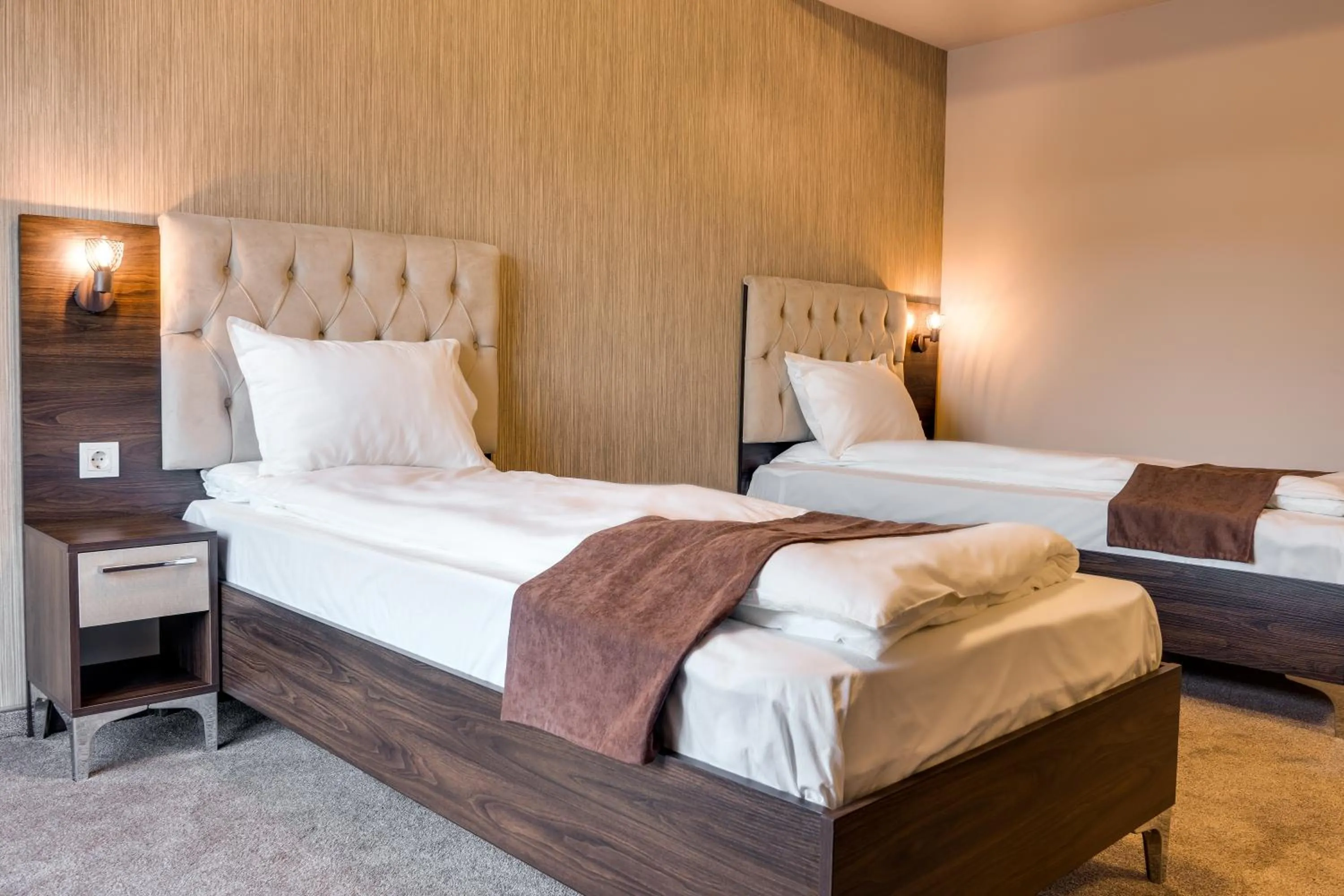 Twin Room with Mountain View in Family Hotel LILIUM