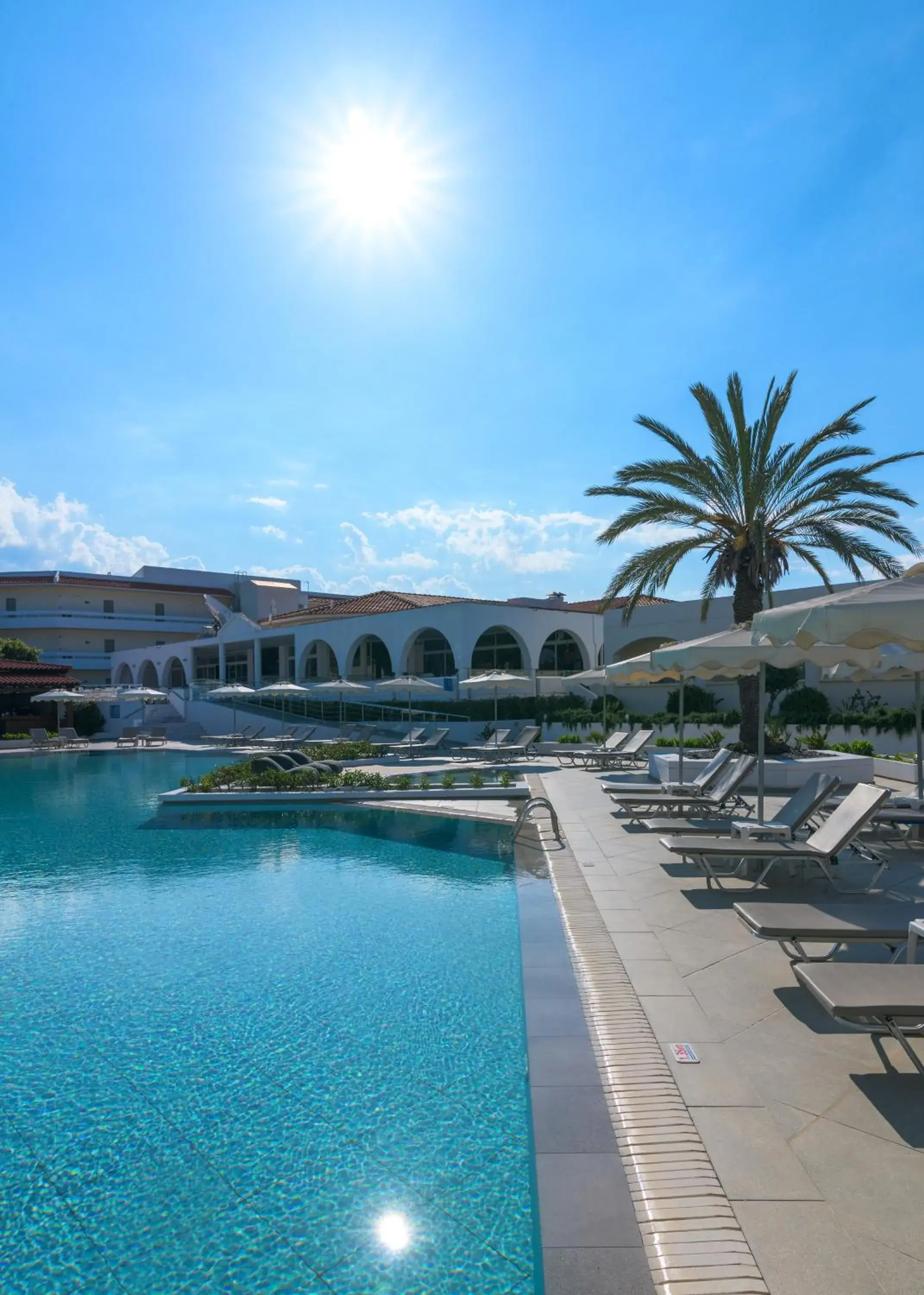Pool view in Hotel Niriides Beach Pool view in Hotel Niriides Beach