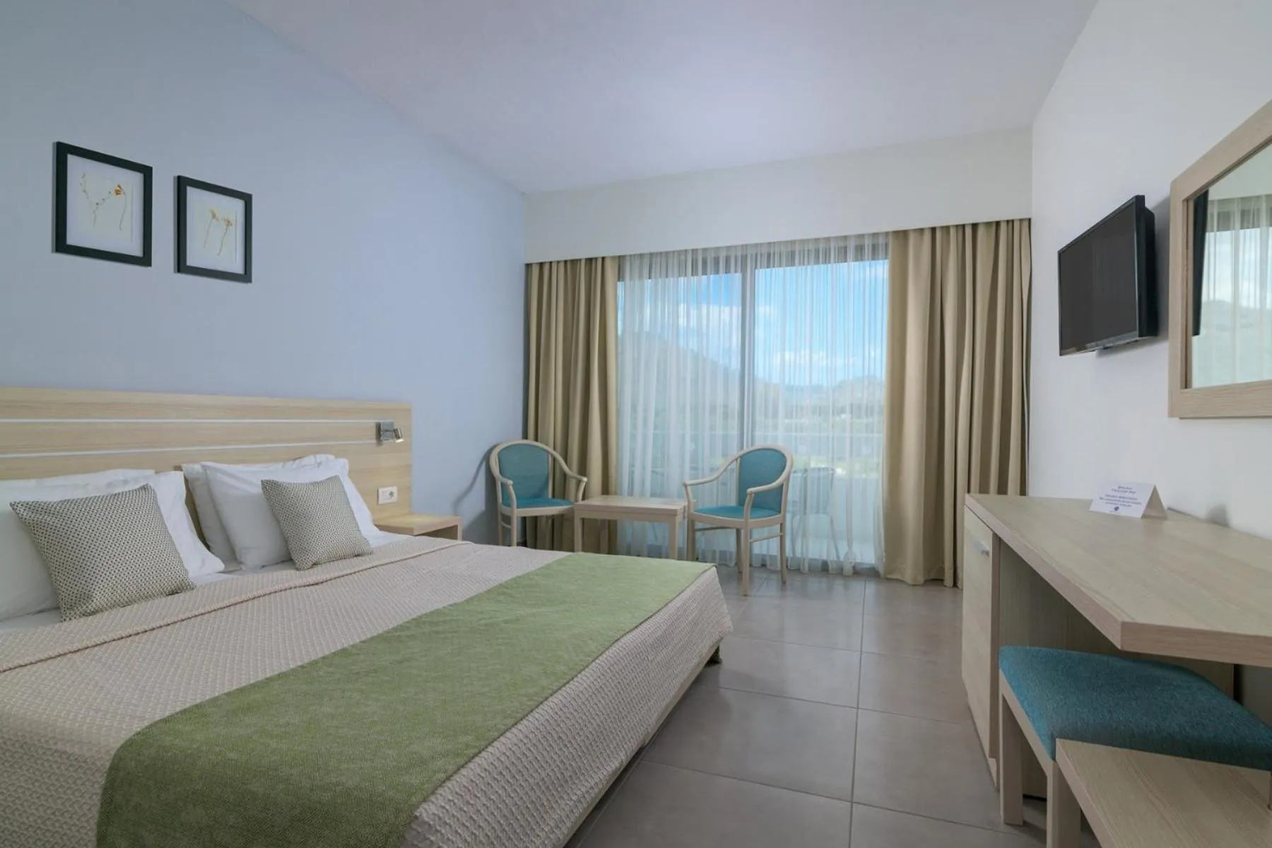 Bed in Niriides Hotel