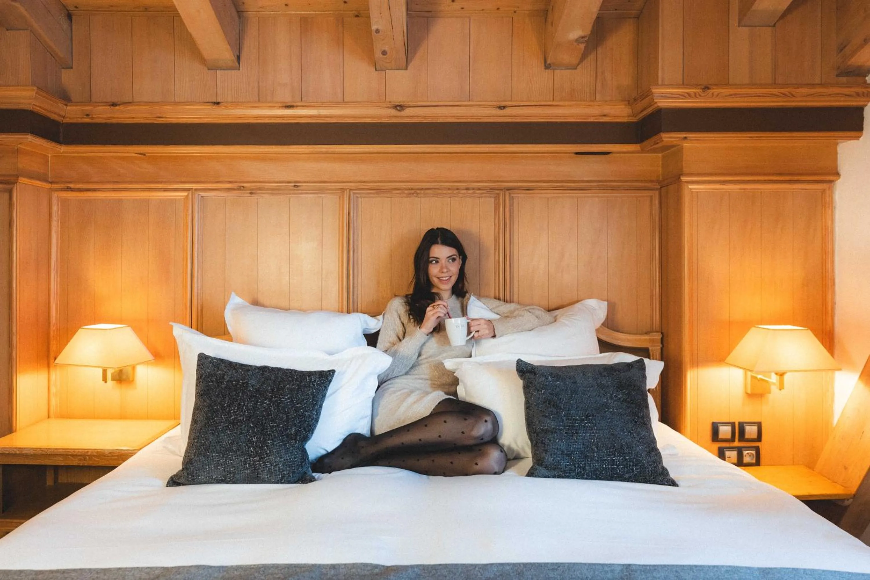 Bed in Hotel Carlina