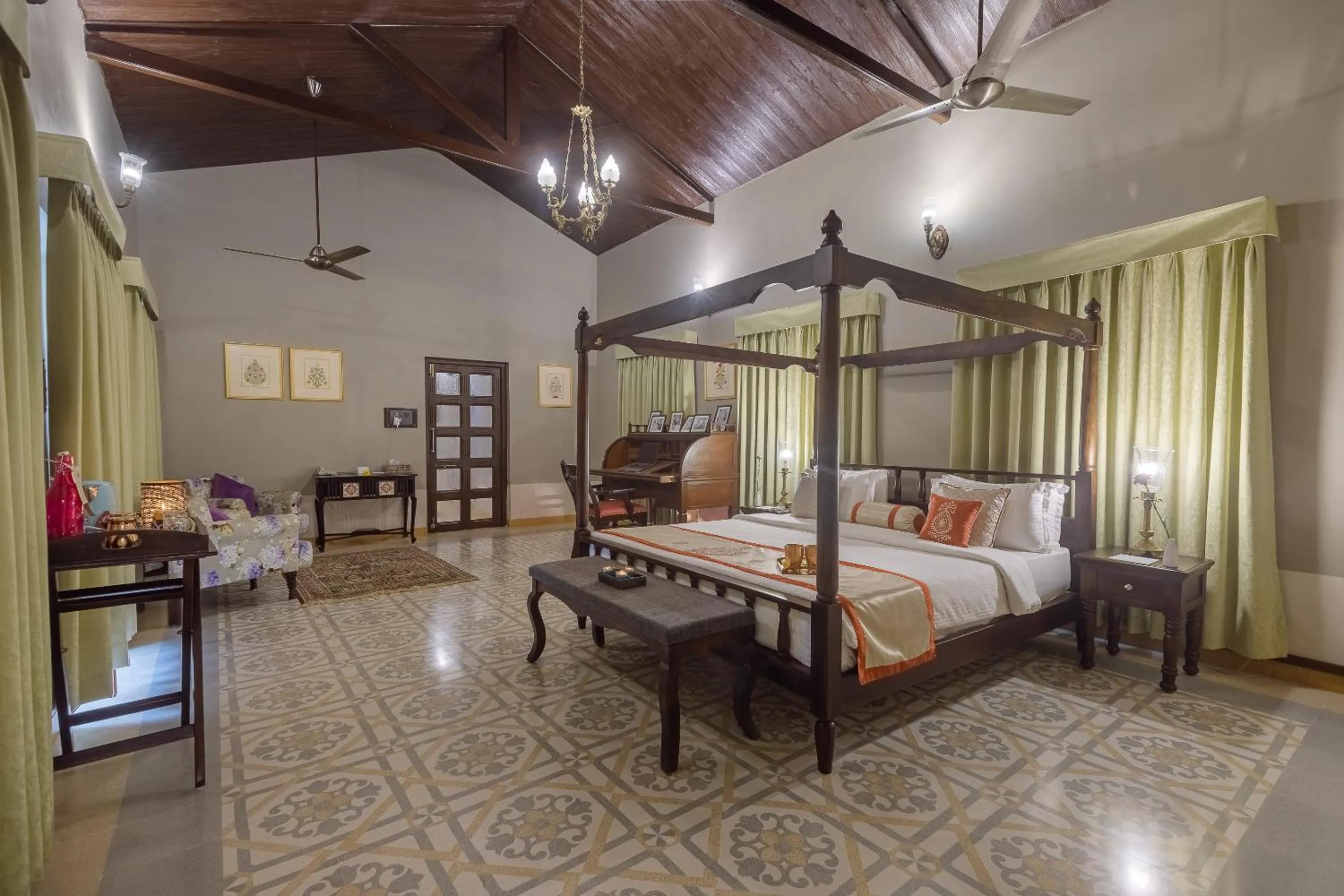 Photo of the whole room, Bed in Tree of Life Darbargadh Dared