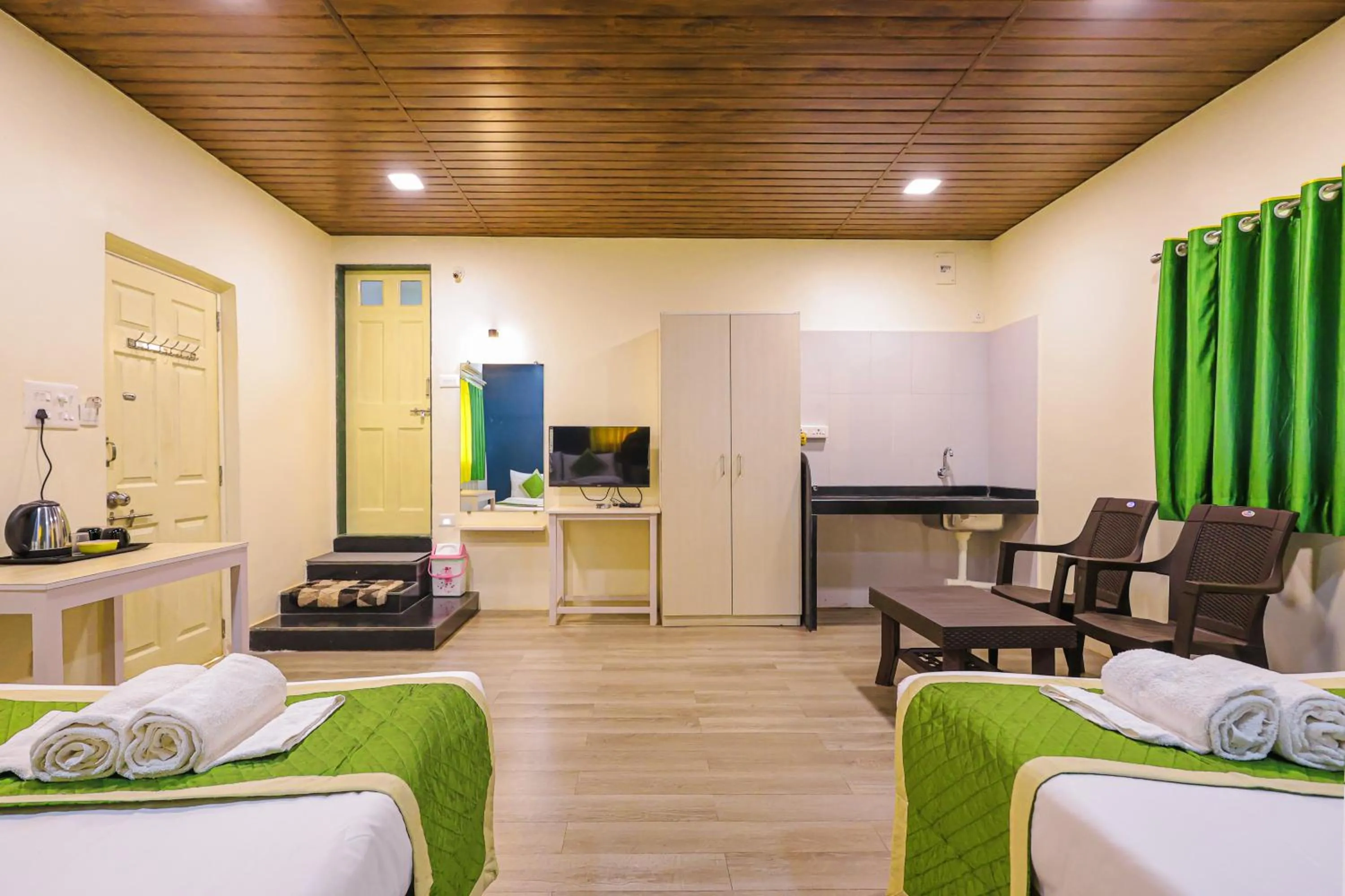 Bed in Kokanwadi Resort