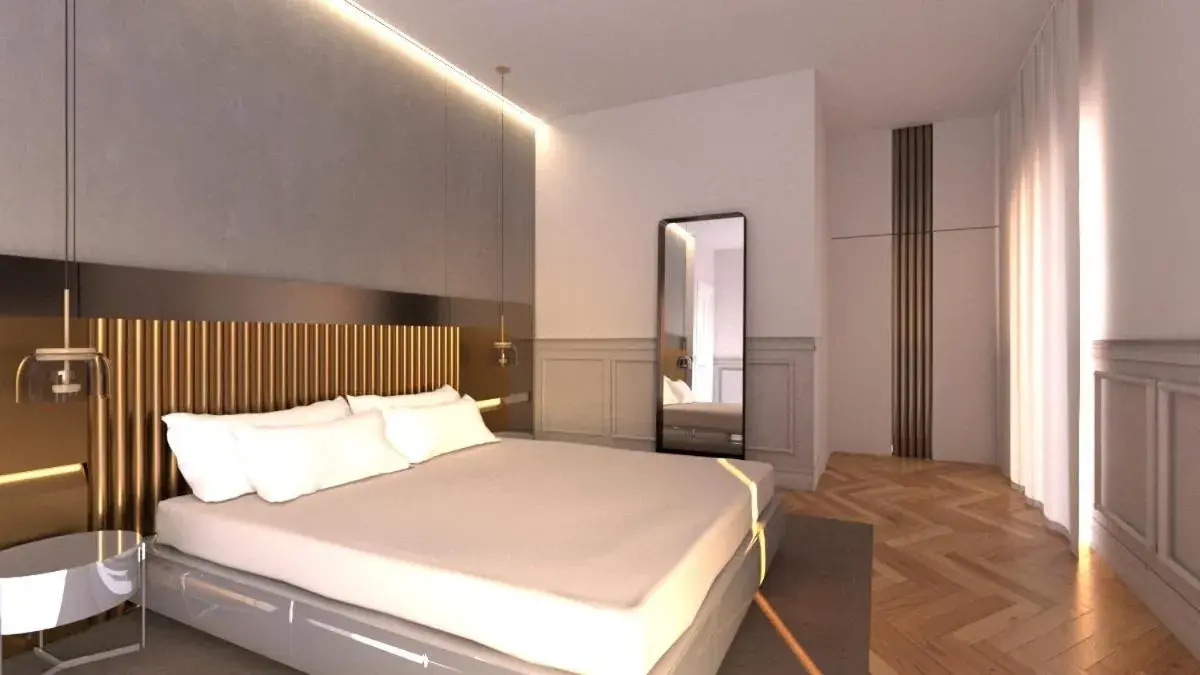 Bed in UNAHOTELS One Catania Bed in UNAHOTELS One Catania