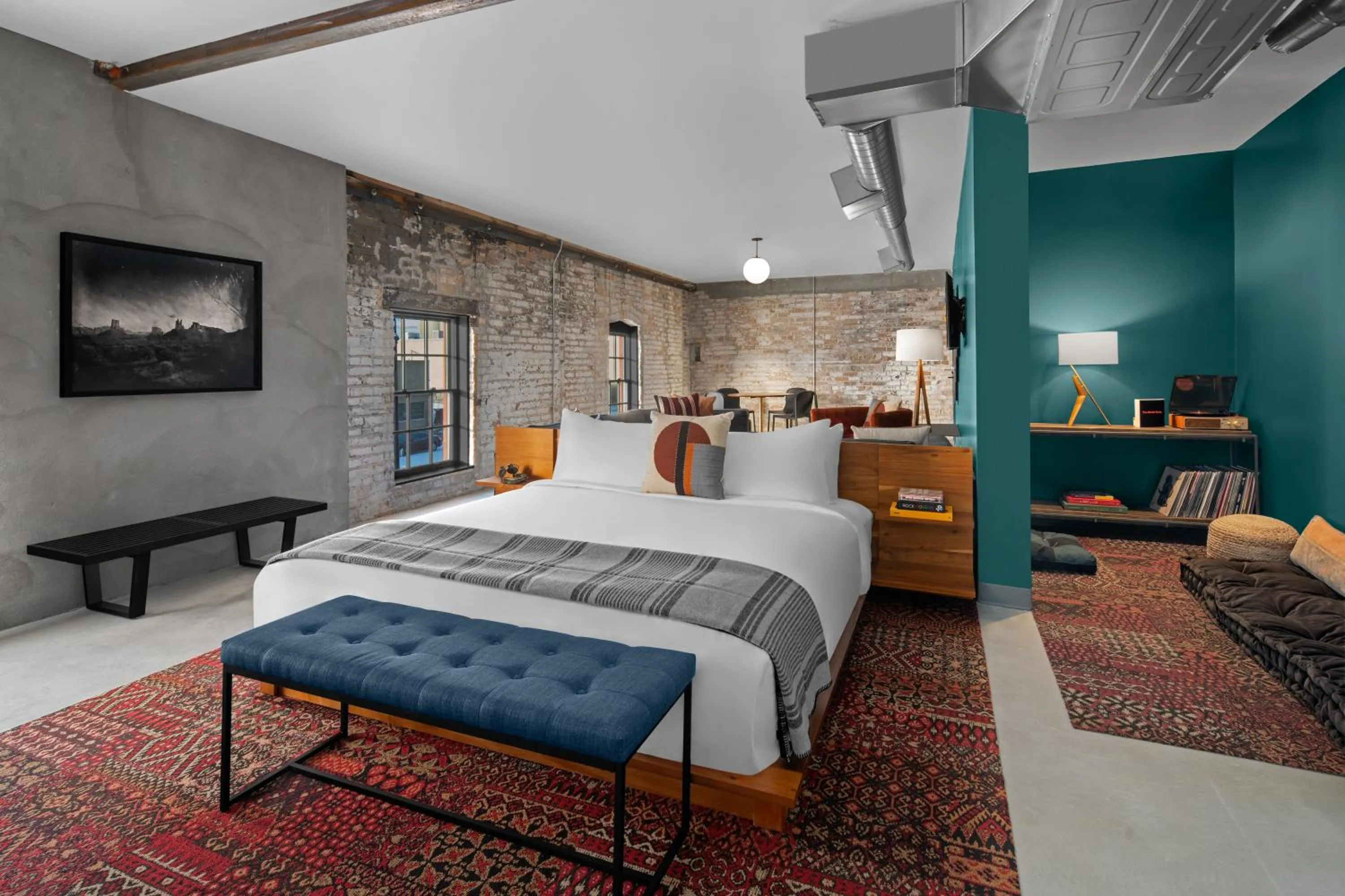 Bed in evo Hotel Salt Lake City