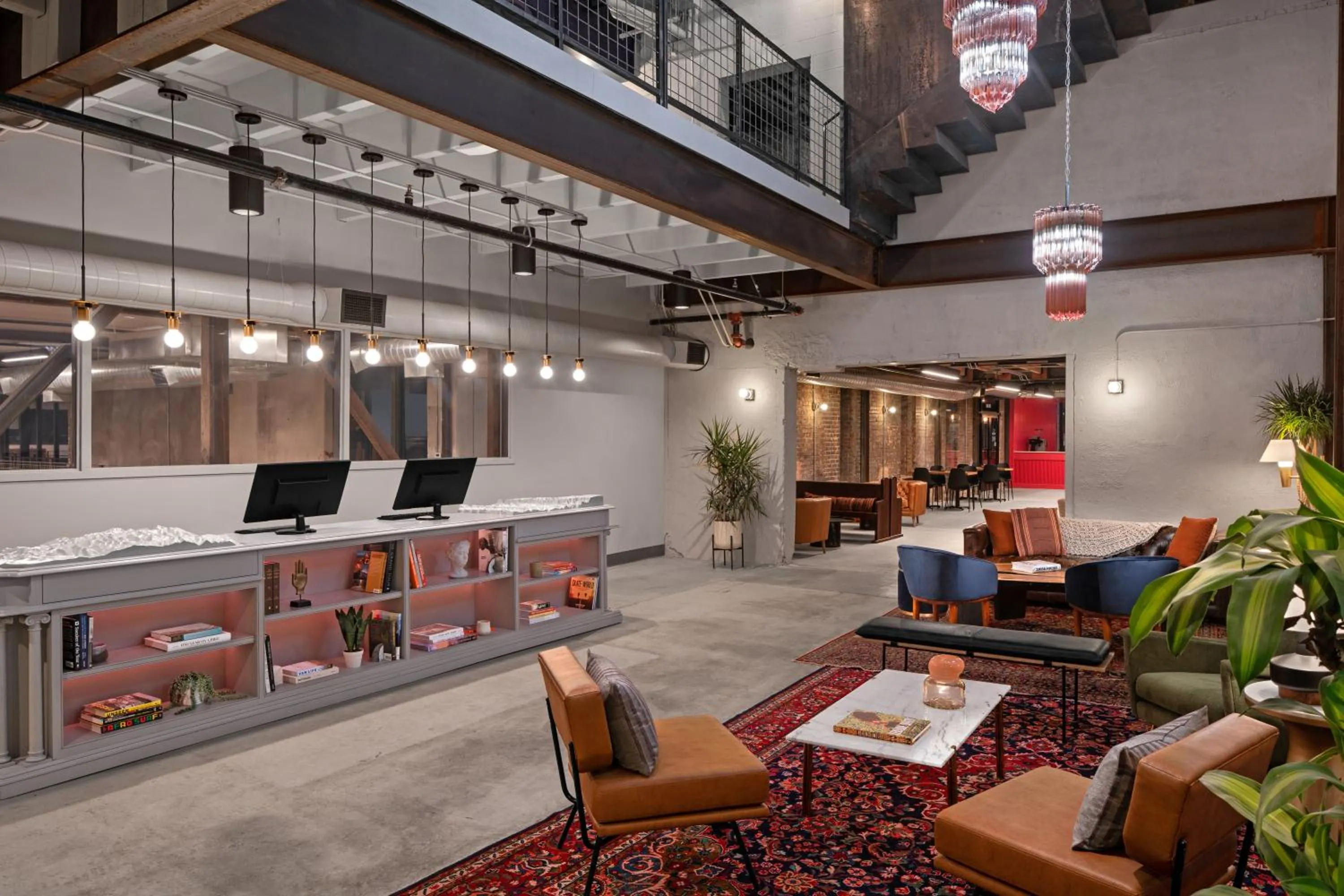 Lobby or reception in evo Hotel Salt Lake City