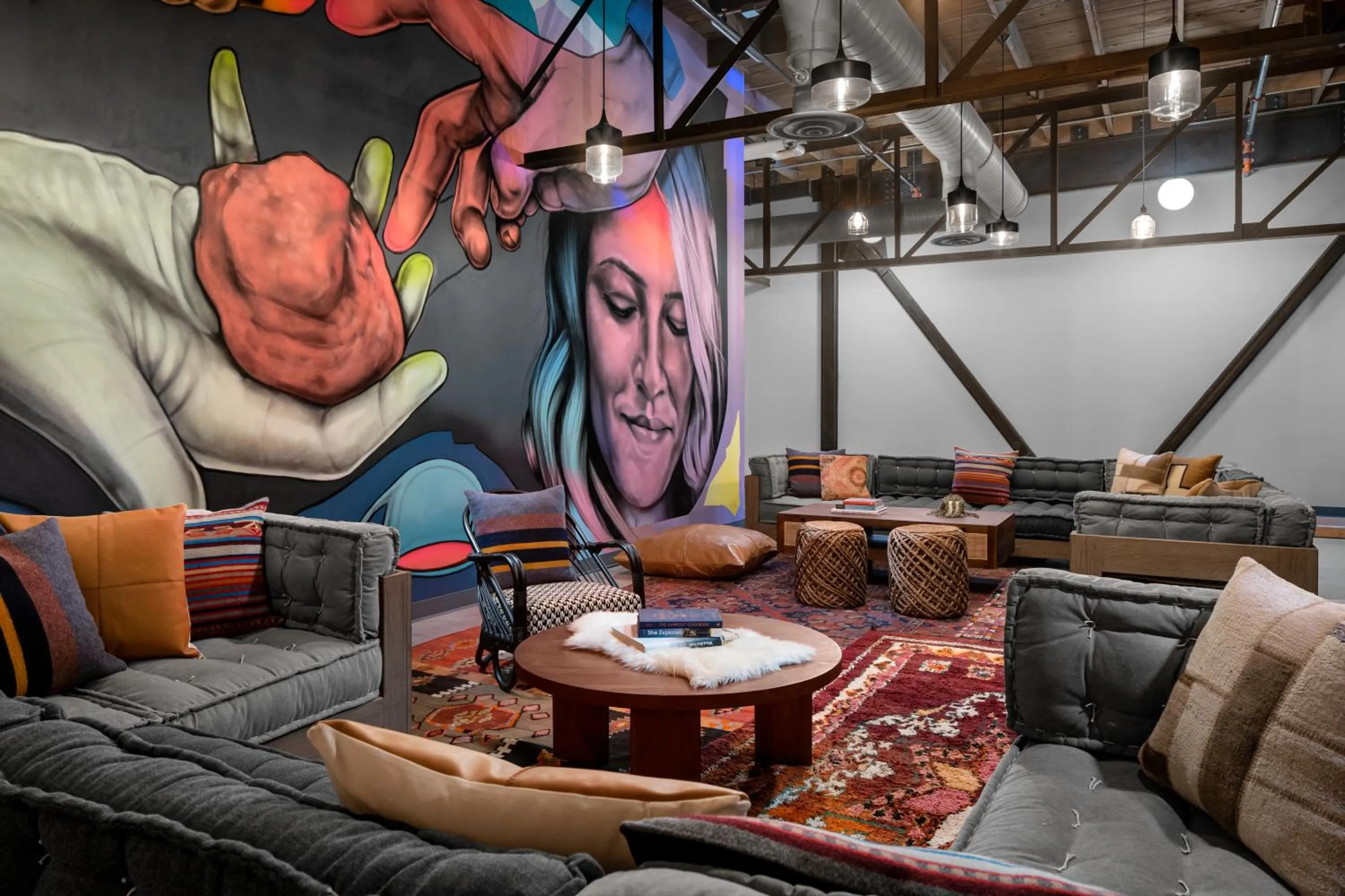 Seating area in evo Hotel Salt Lake City