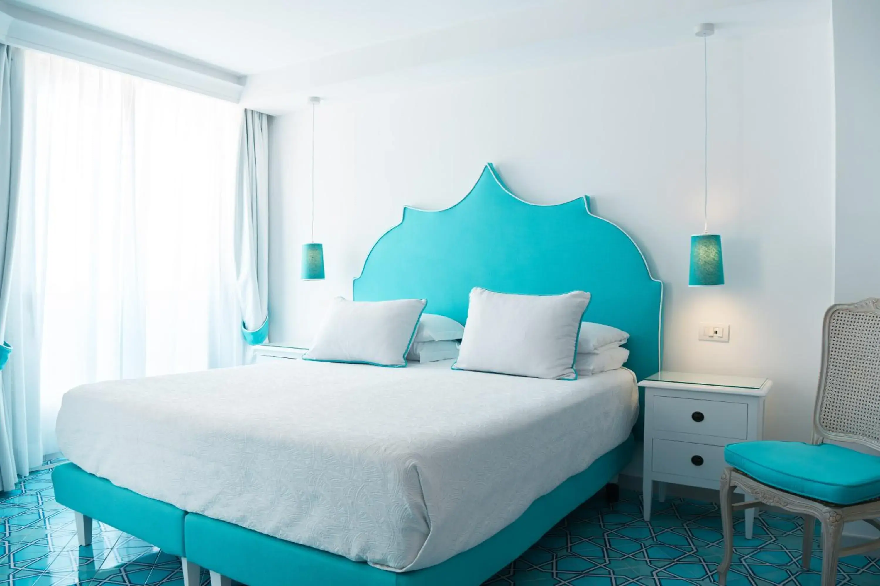 Bed in Hotel Conca d'Oro Bed in Hotel Conca d'Oro