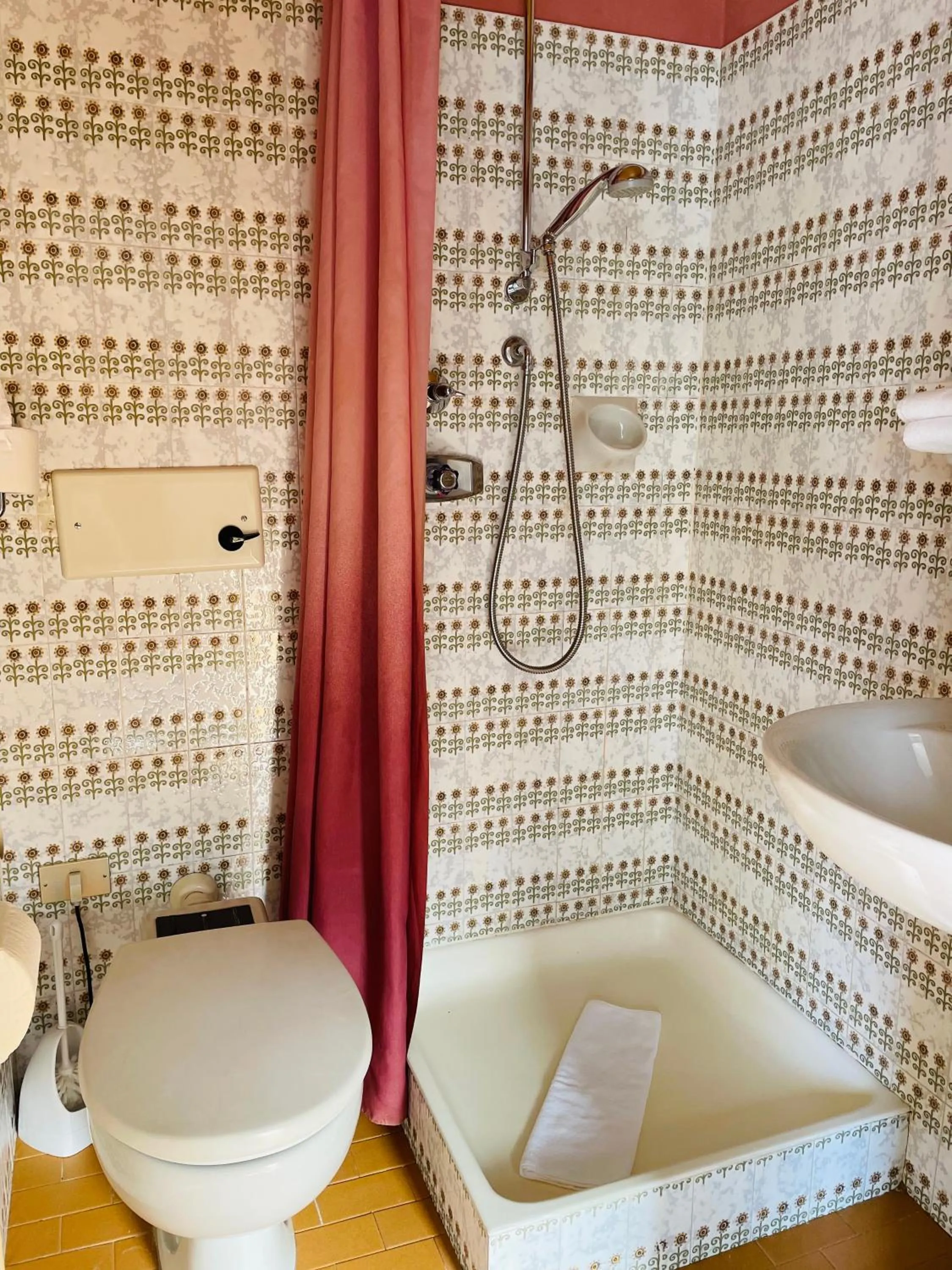 Shower in Glacier Rock guesthouse ex Pension Dangl