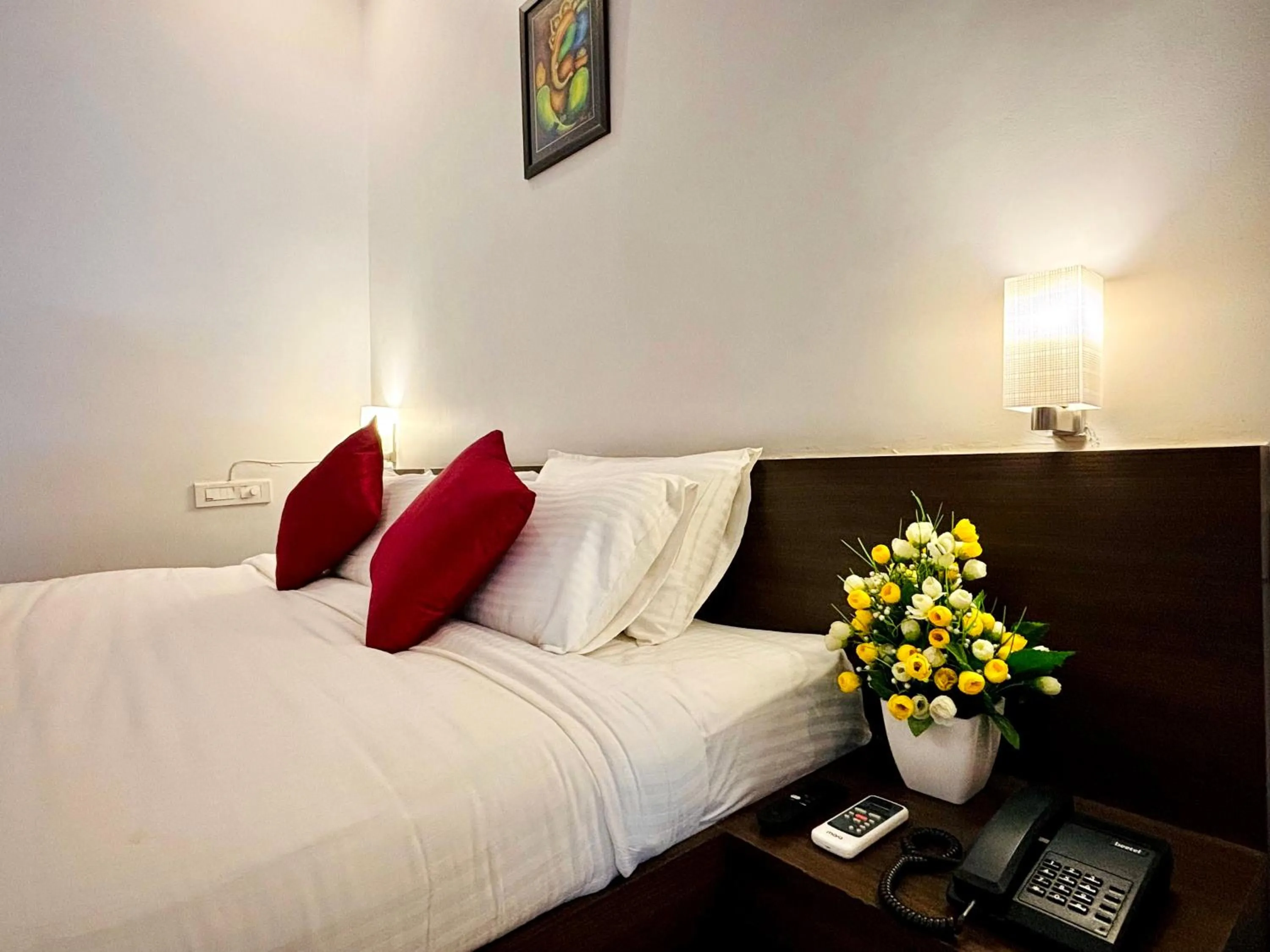 Bed in Sai Shreyas Residency, Boutique Hotel near Bangalore Airport