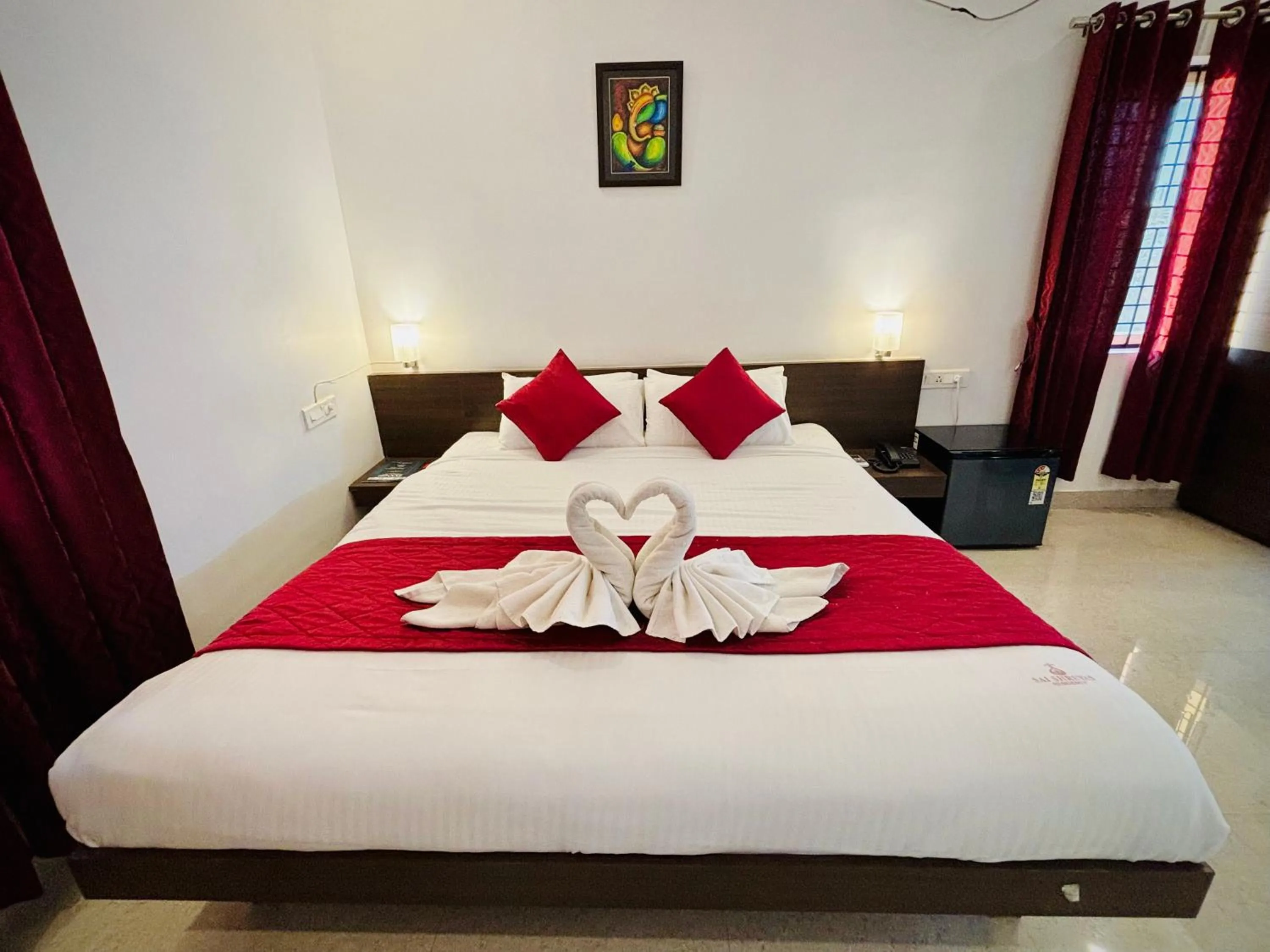 Bed in Sai Shreyas Residency, Boutique Hotel near Bangalore Airport