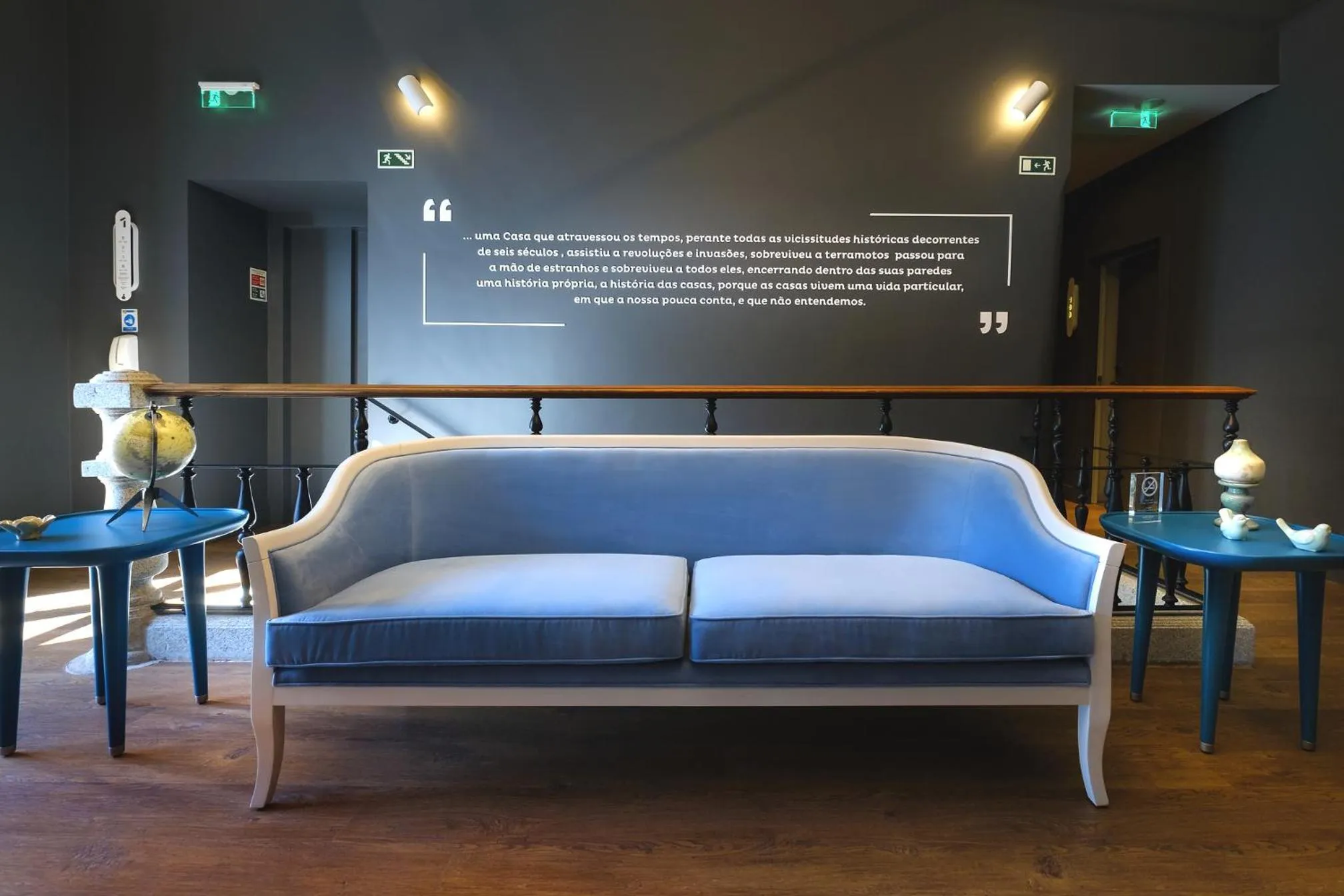 Seating area in MouraSuites Hotel