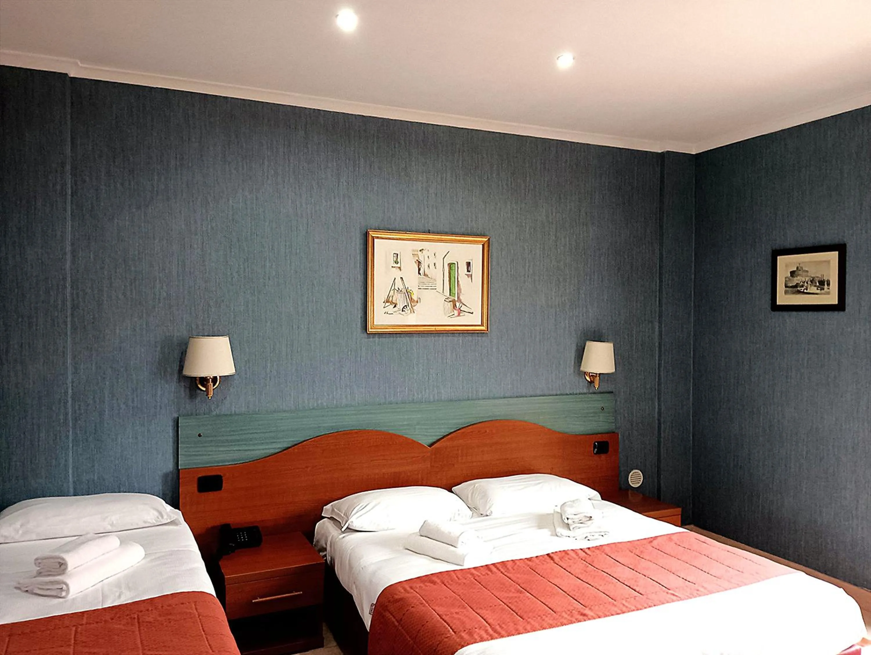 Bed in Hotel Riviera Fiumicino