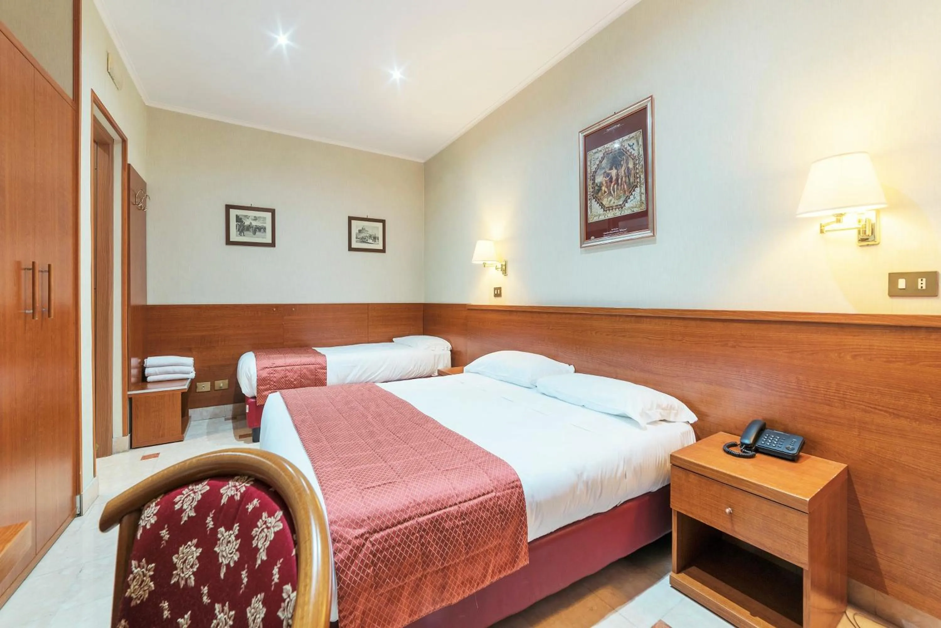 Bed in Hotel Riviera Fiumicino