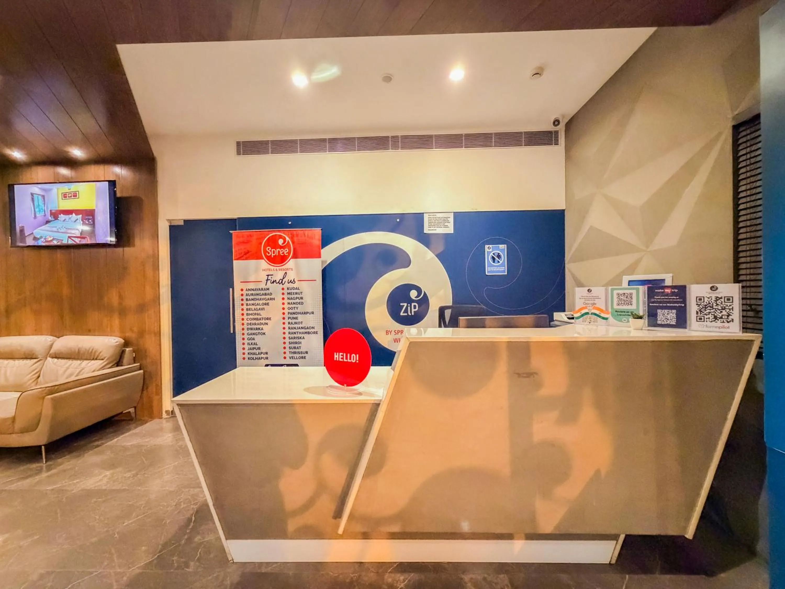 Lobby or reception in Zip By Spree Hotels Brookefield