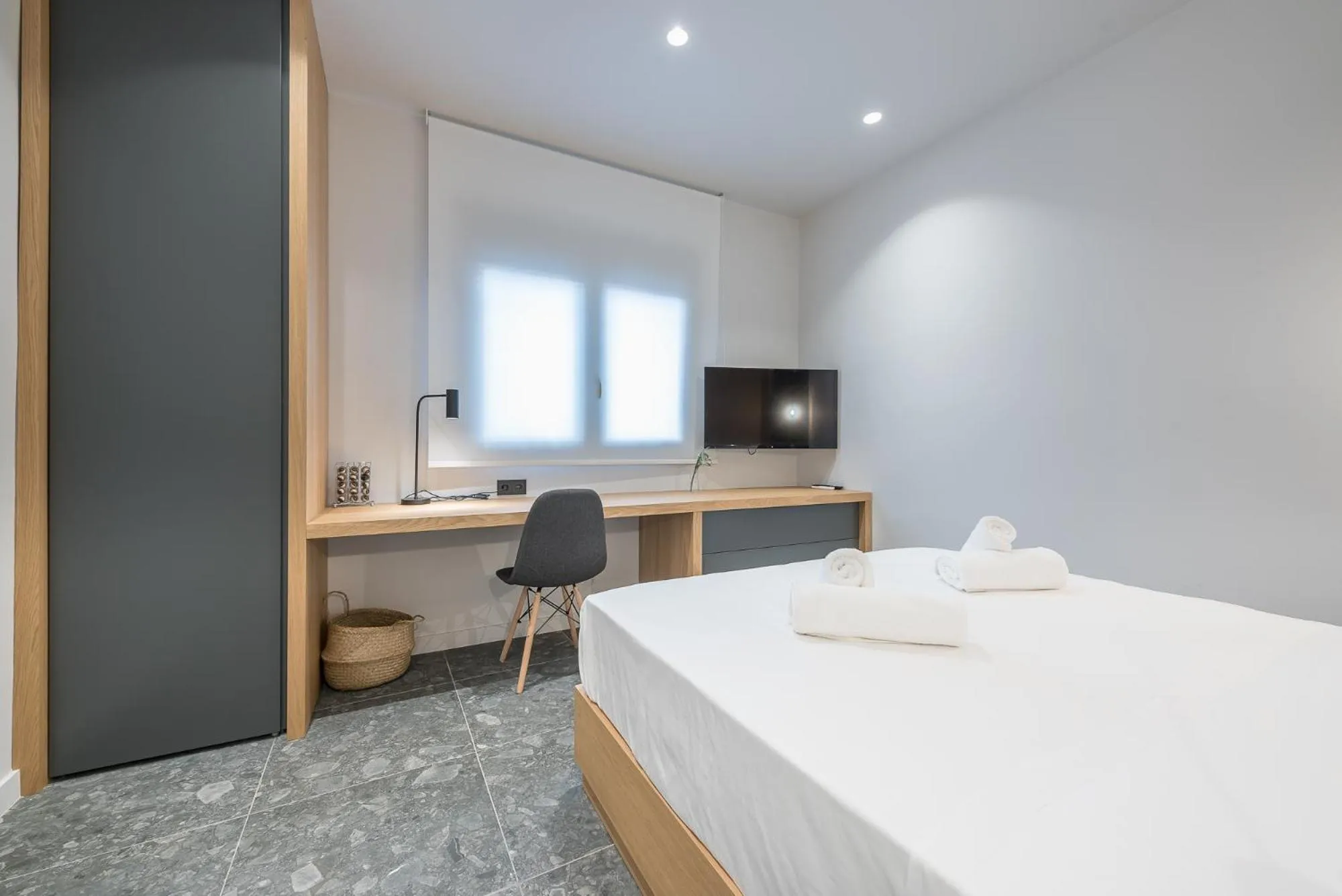 Bed in The Asprogeraka - self check-in rooms