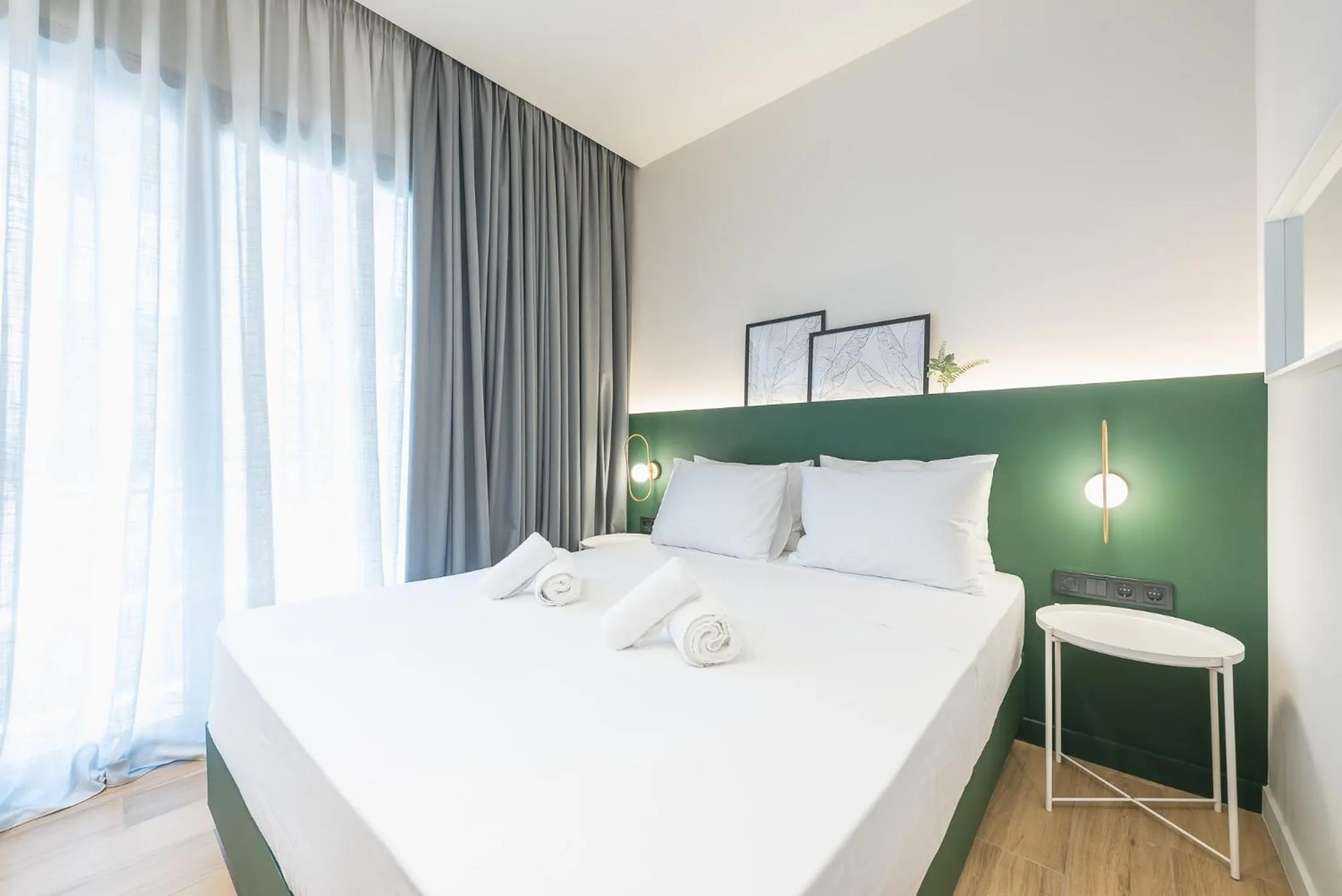 Bed in The Asprogeraka - self check-in rooms