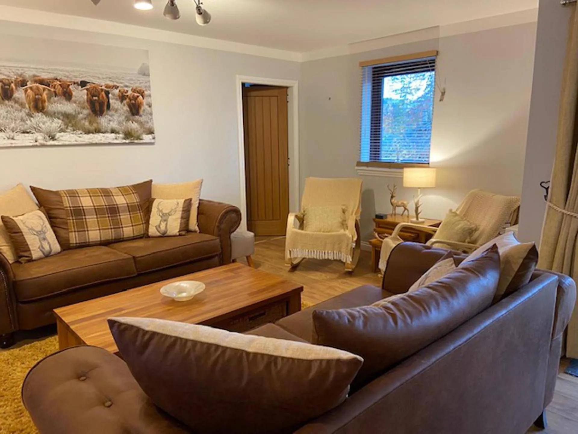 Living room in Blairgowrie Luxury 3 Bed Lodge with Hot Tub
