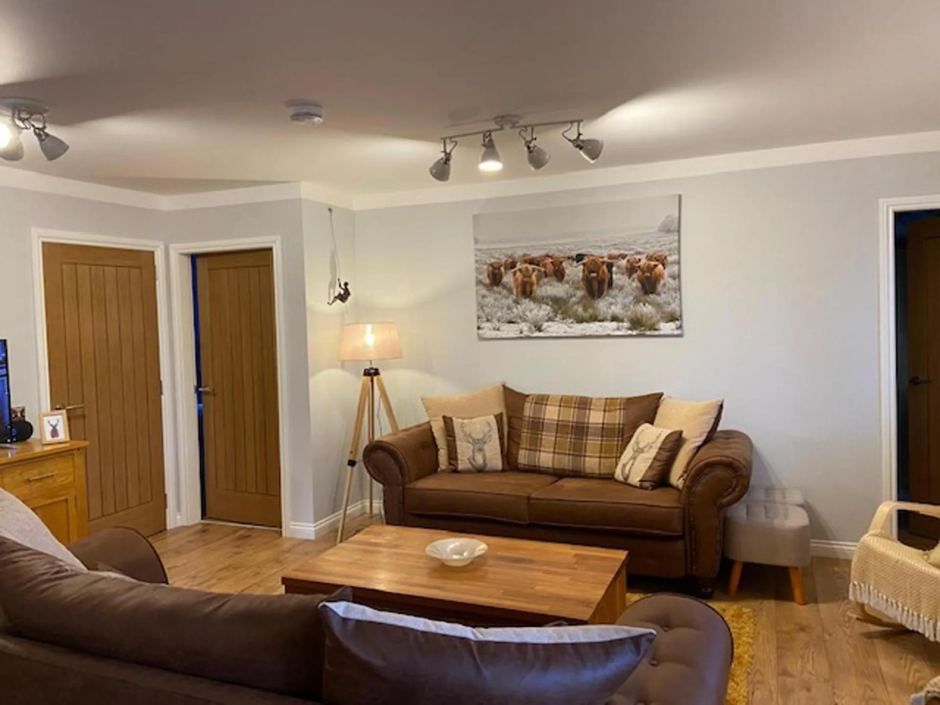 Living room in Blairgowrie Luxury 3 Bed Lodge with Hot Tub