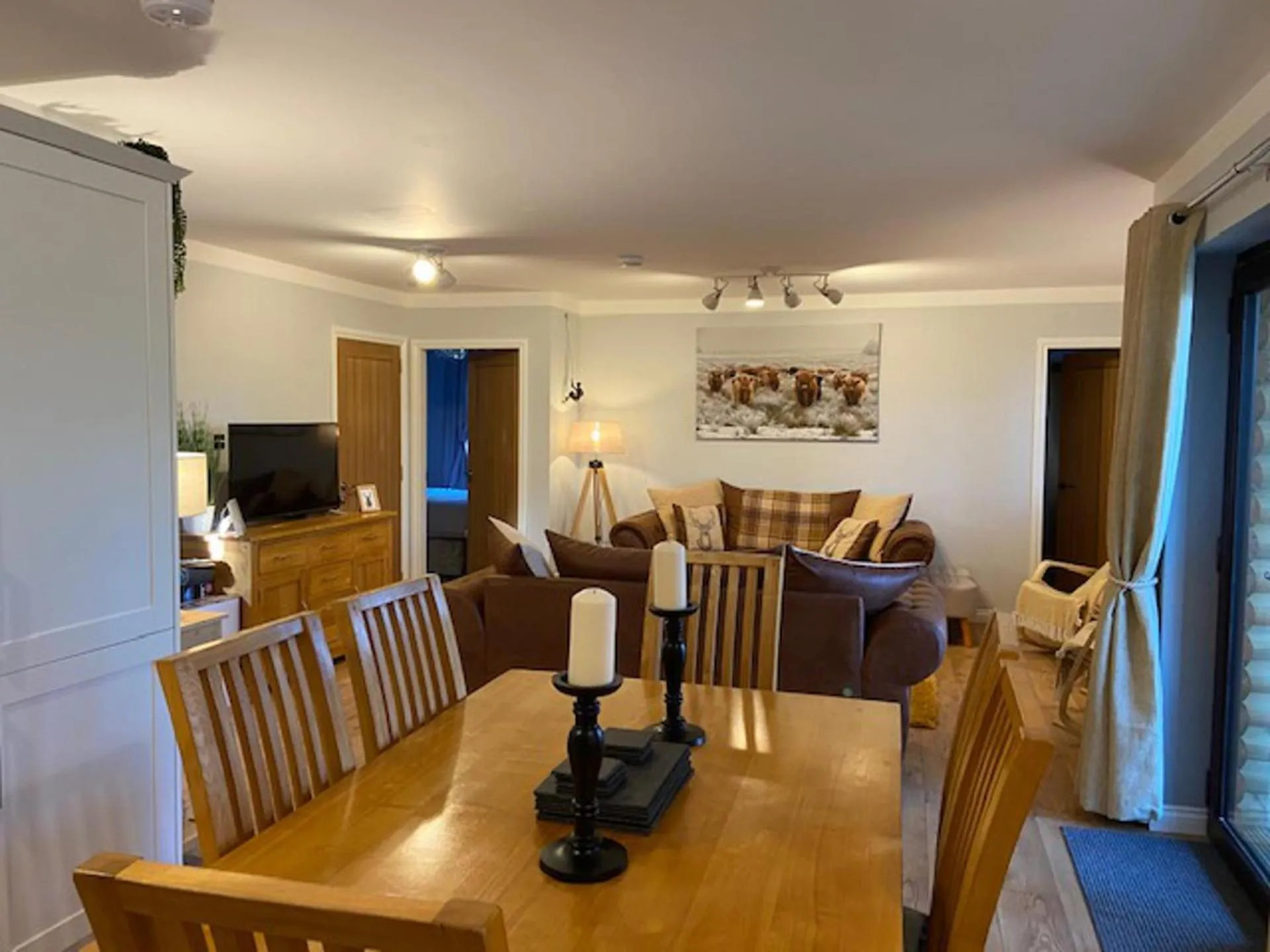 Living room in Blairgowrie Luxury 3 Bed Lodge with Hot Tub