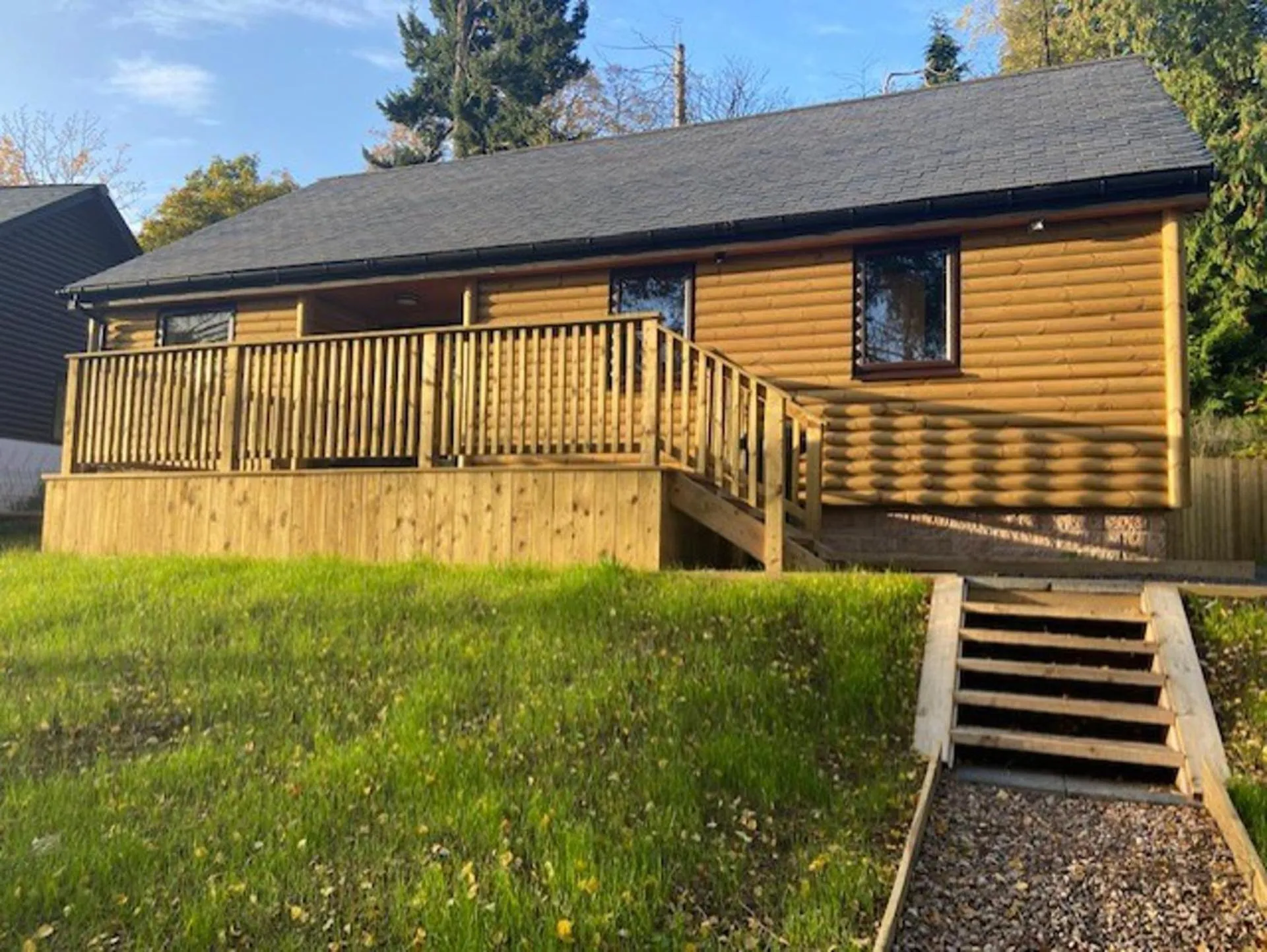Property building in Blairgowrie Luxury 3 Bed Lodge with Hot Tub