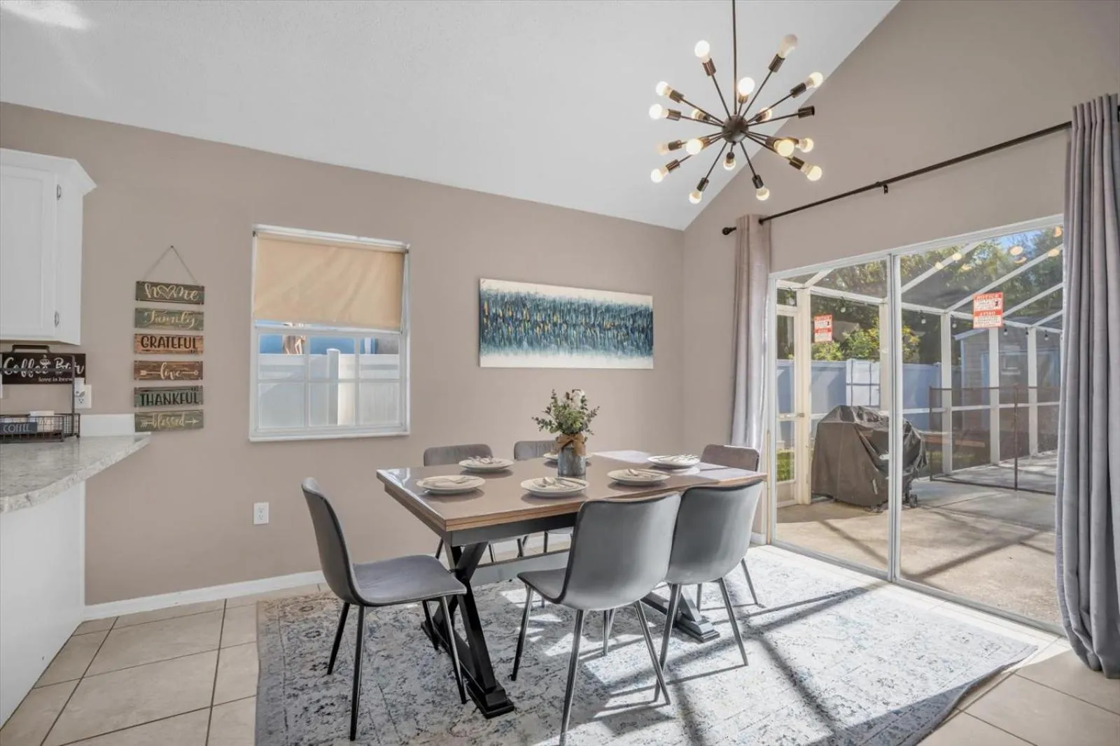 Dining area in Elegant Villa Pool Fun Game Room Near Disney