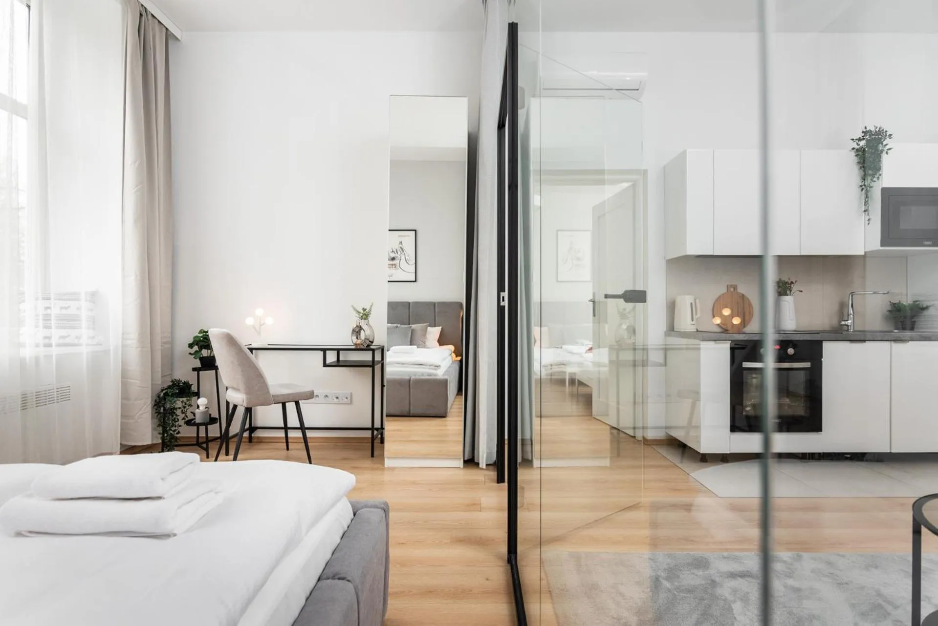 Bed in Modern Centrally Located Apartments - by Upstairs