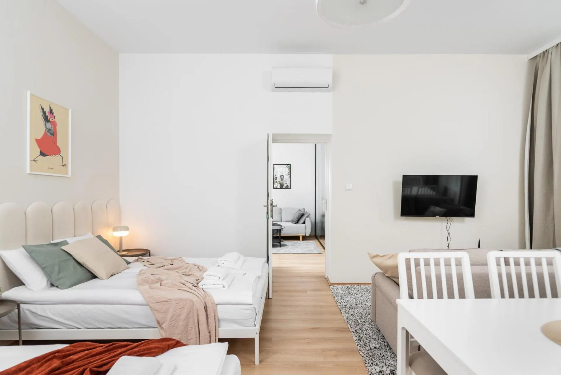 Bed in Modern Centrally Located Apartments - by Upstairs