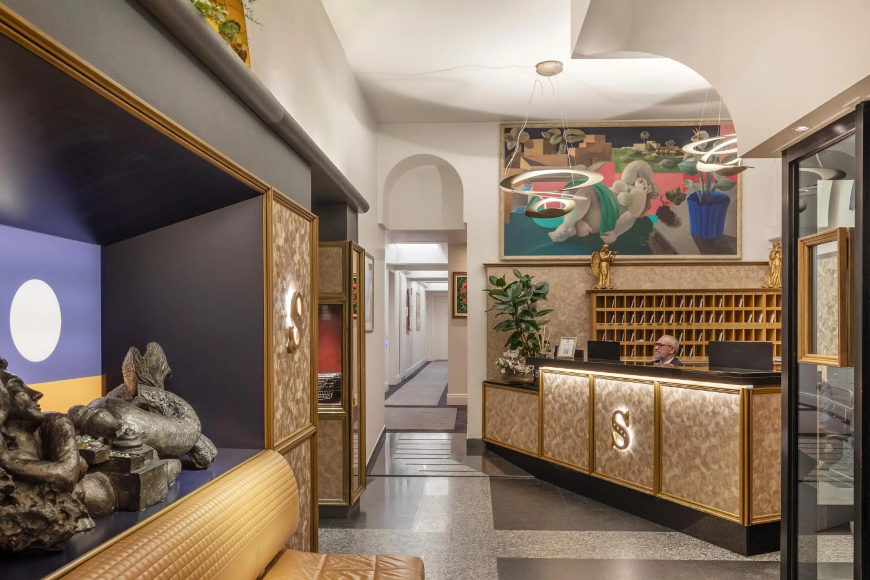 Lobby or reception in Hotel Sanpi Milano