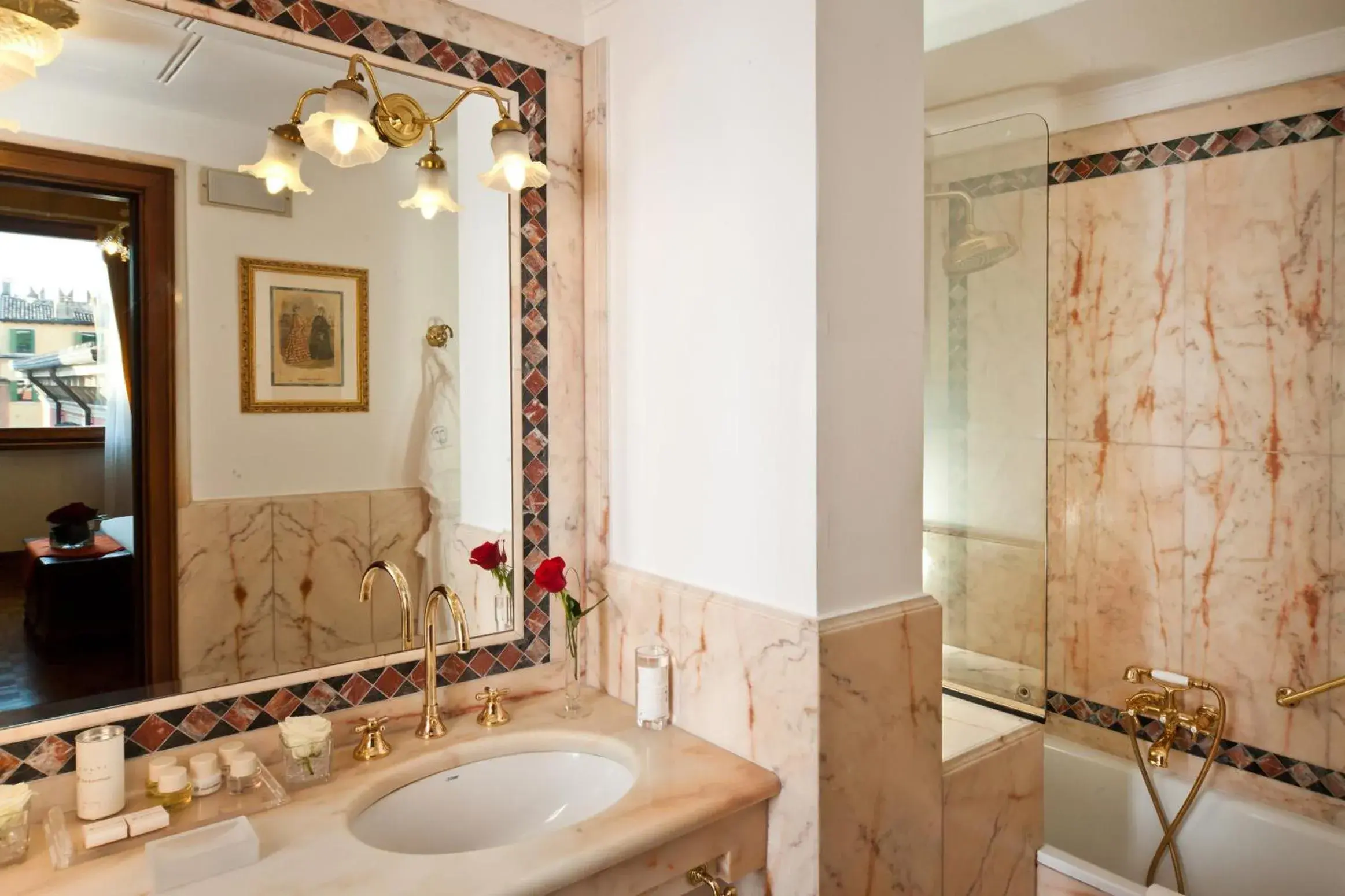 Bathroom in Due Torri Hotel Bathroom in Due Torri Hotel