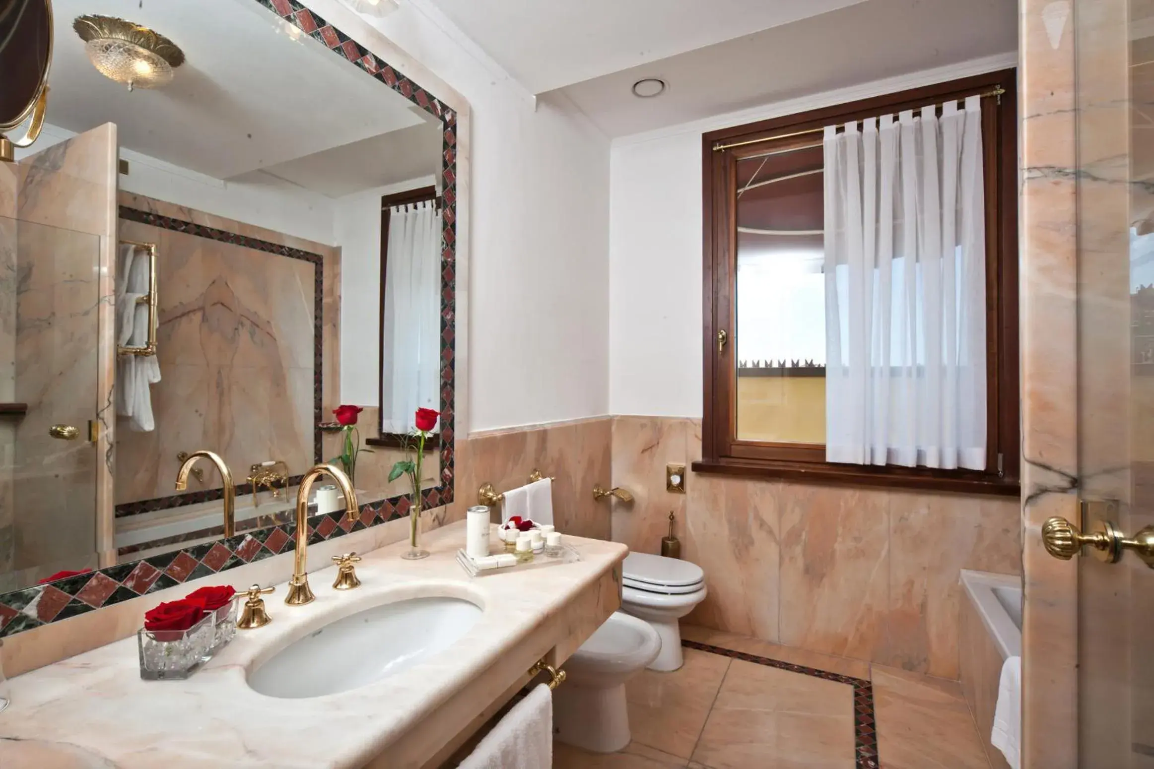 Bathroom in Due Torri Hotel Bathroom in Due Torri Hotel