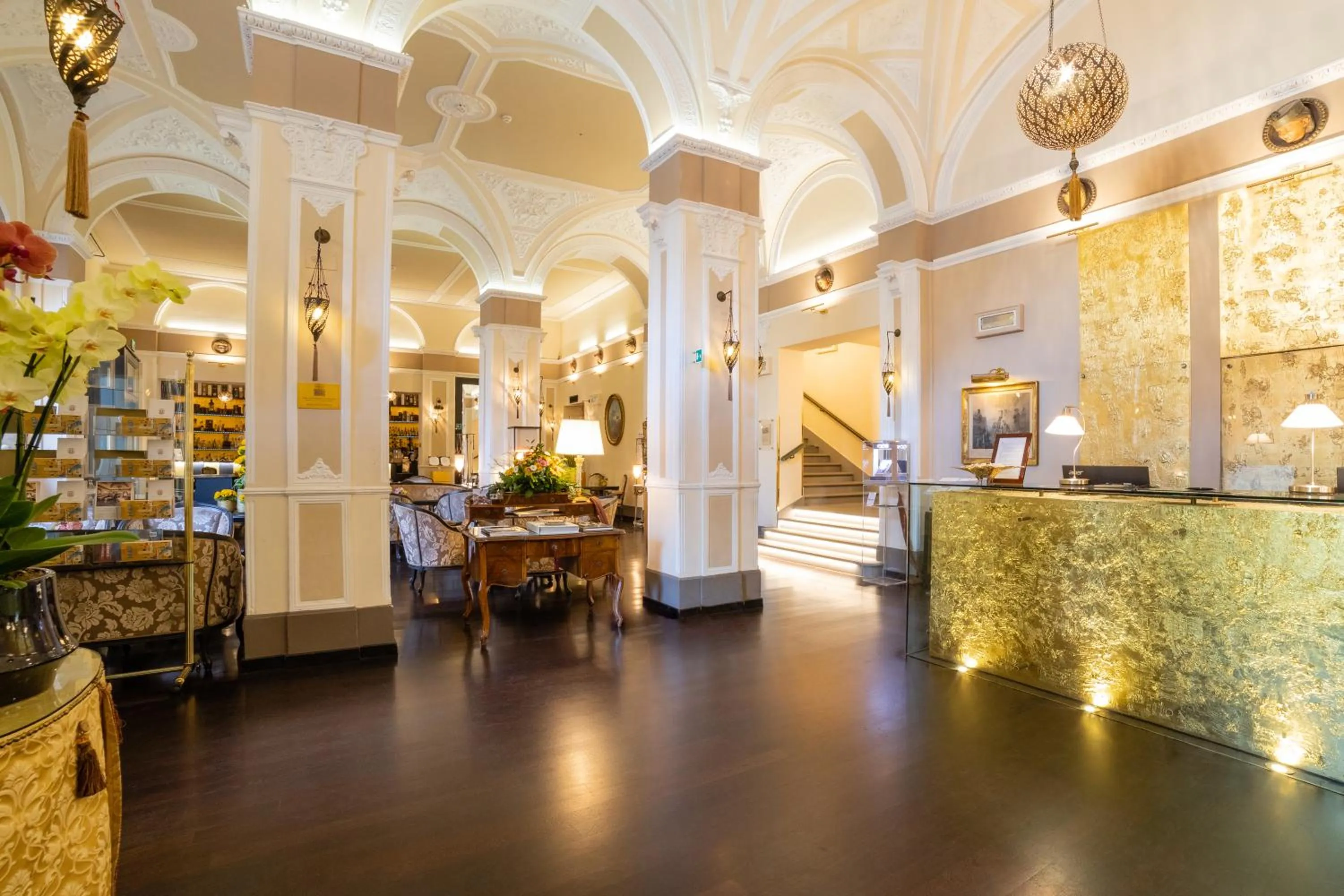 Lobby or reception in Hotel Bernini Palace