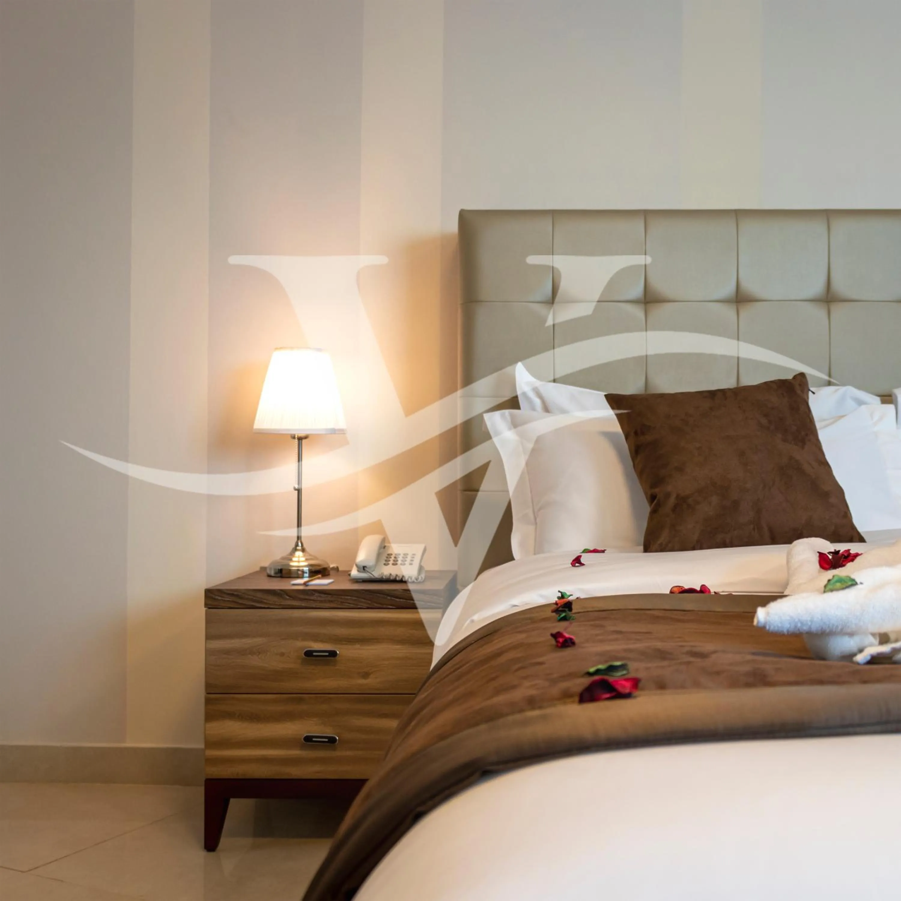 Bed in Viola Hotel Apartments