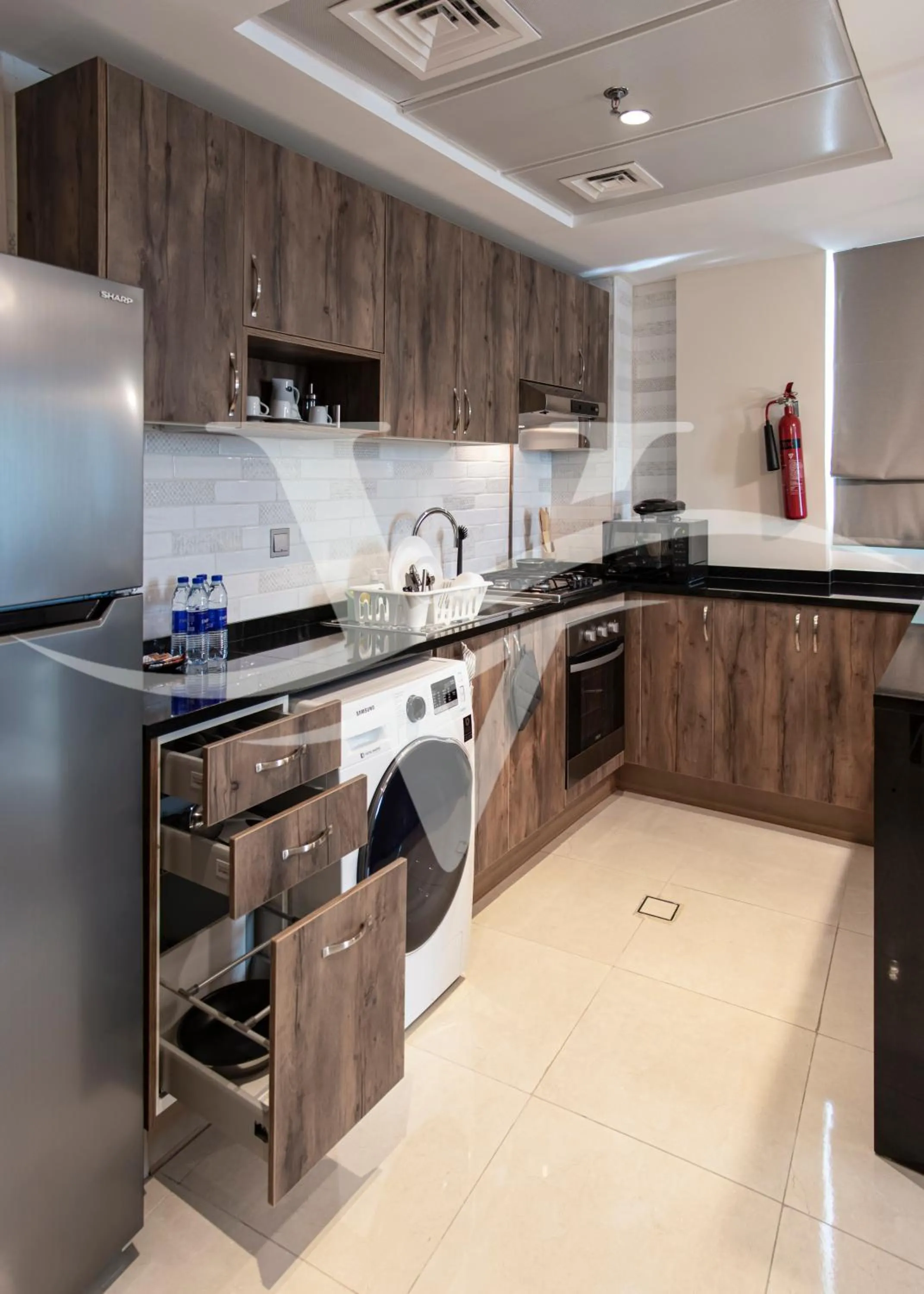 Kitchen or kitchenette in Viola Hotel Apartments