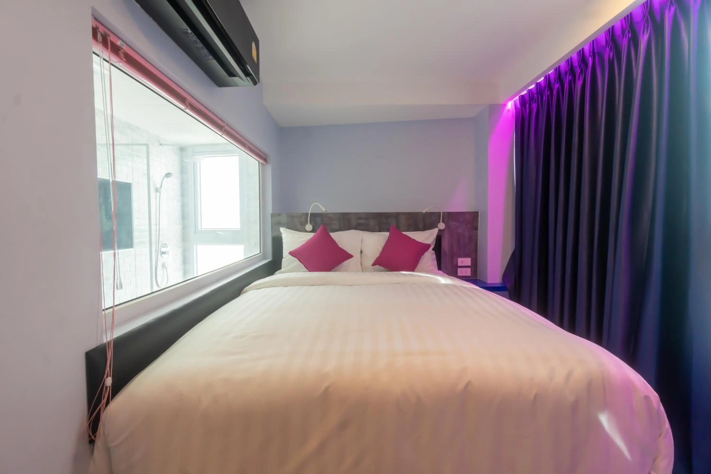 Bed in Spark Hotel - MRT Queen Sirikit - SHA Extra Plus Certified