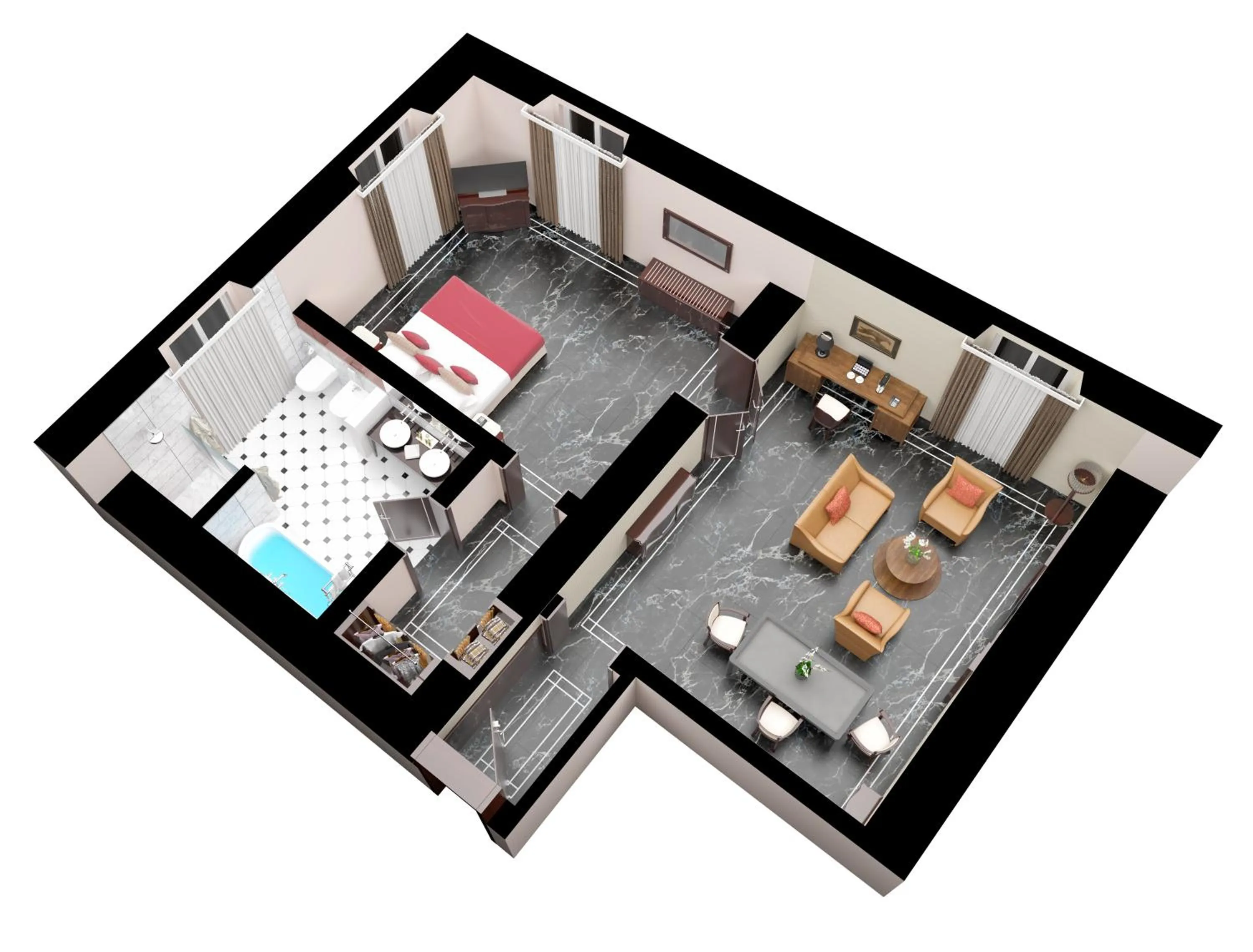 Floor plan in Baglioni Hotel Regina - The Leading Hotels of the World