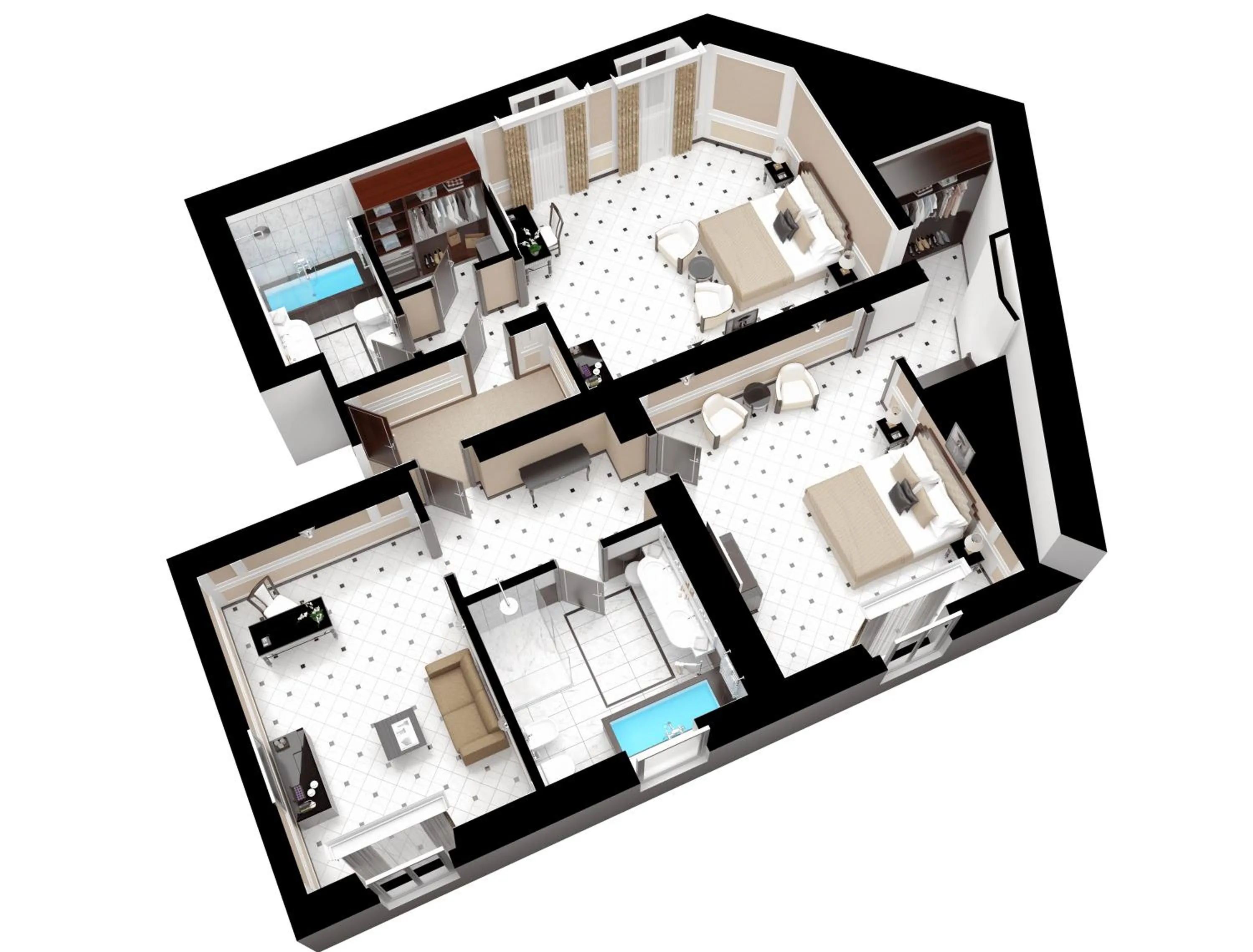 Floor plan in Baglioni Hotel Regina - The Leading Hotels of the World