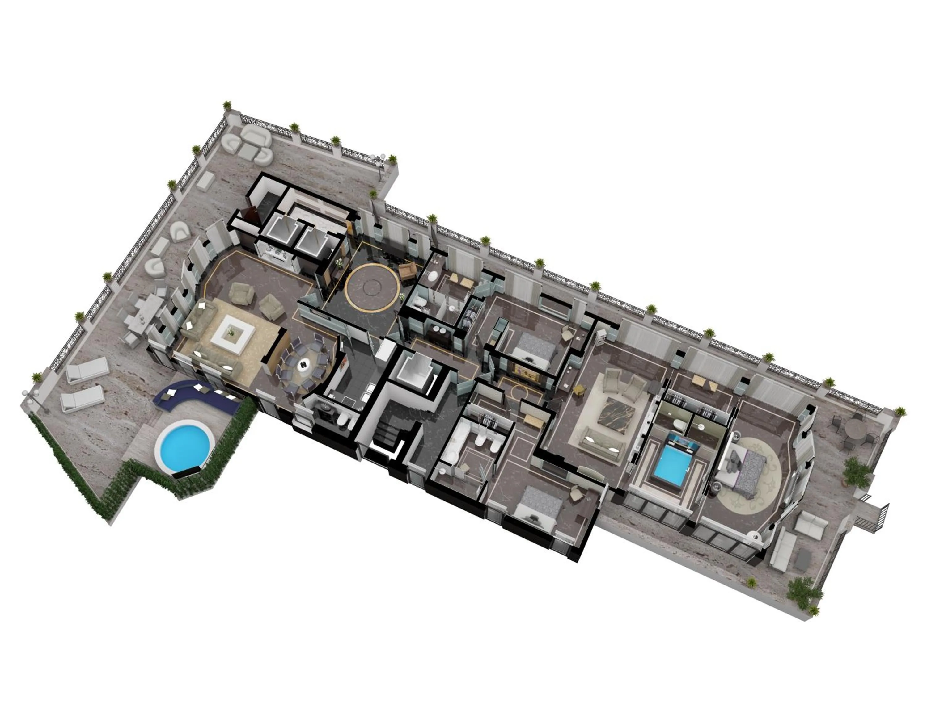 Floor plan in Baglioni Hotel Regina - The Leading Hotels of the World