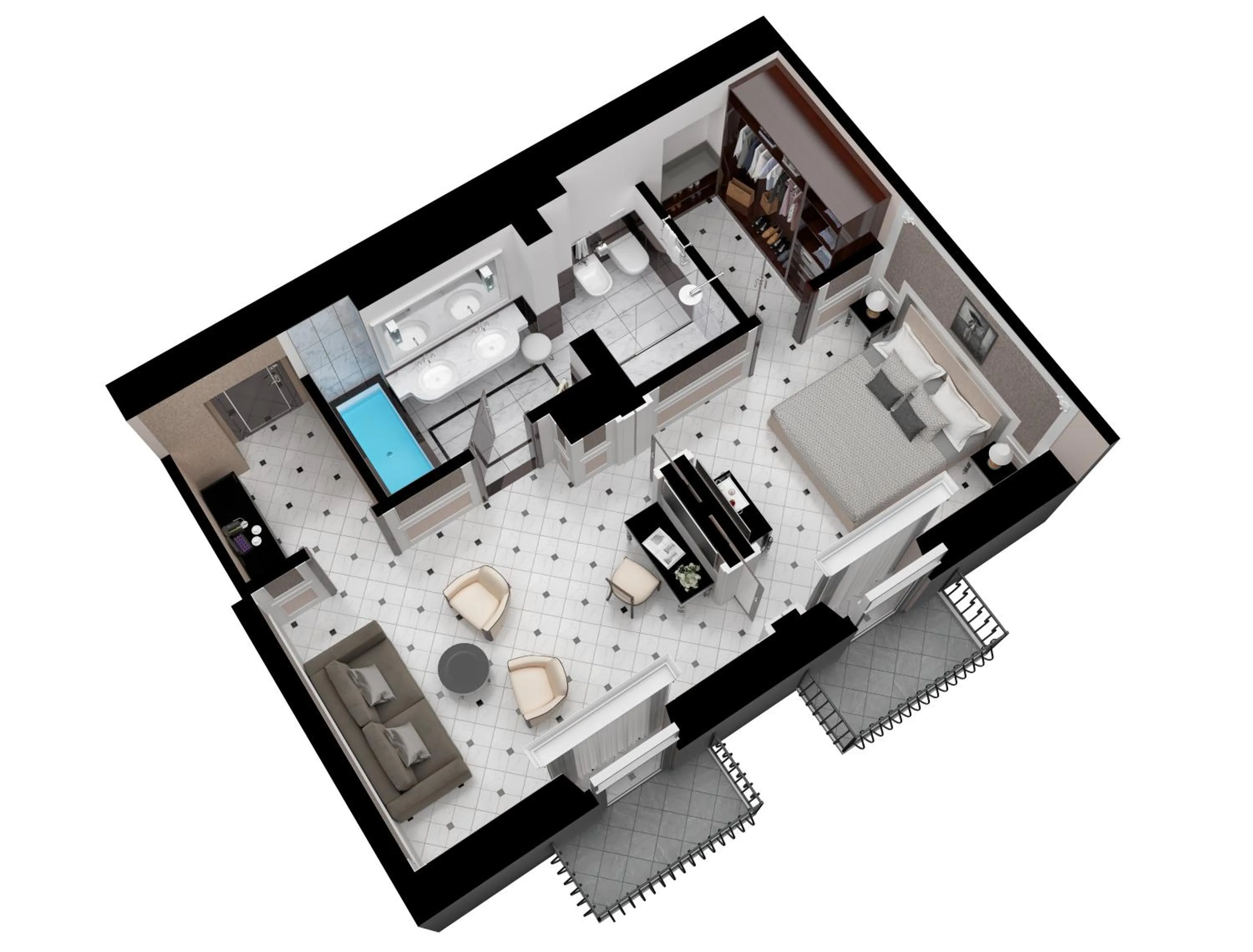 Floor plan in Baglioni Hotel Regina - The Leading Hotels of the World