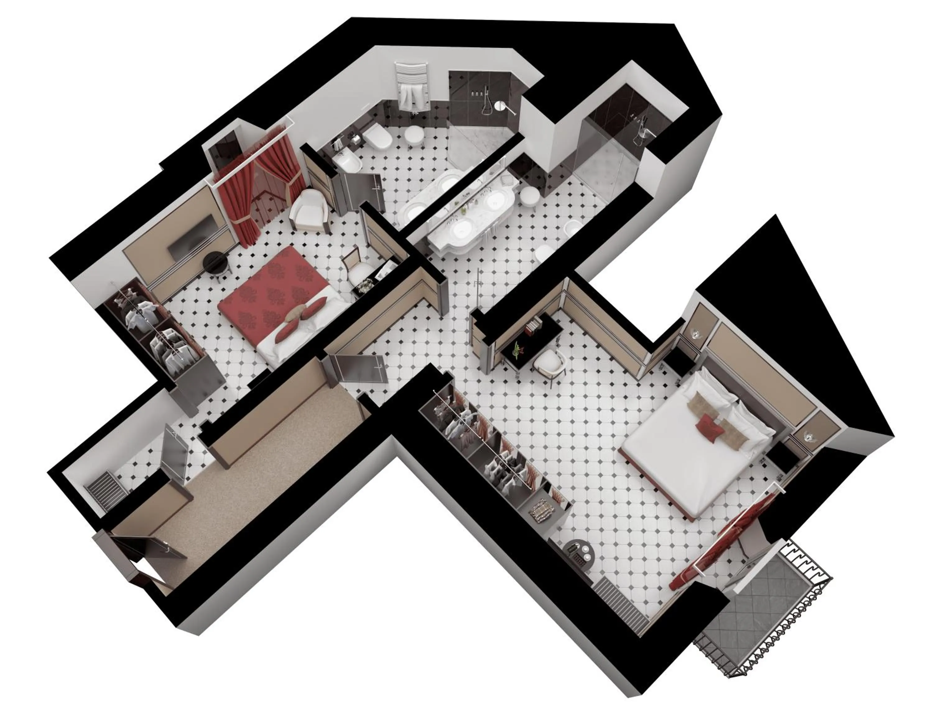Floor plan in Baglioni Hotel Regina - The Leading Hotels of the World
